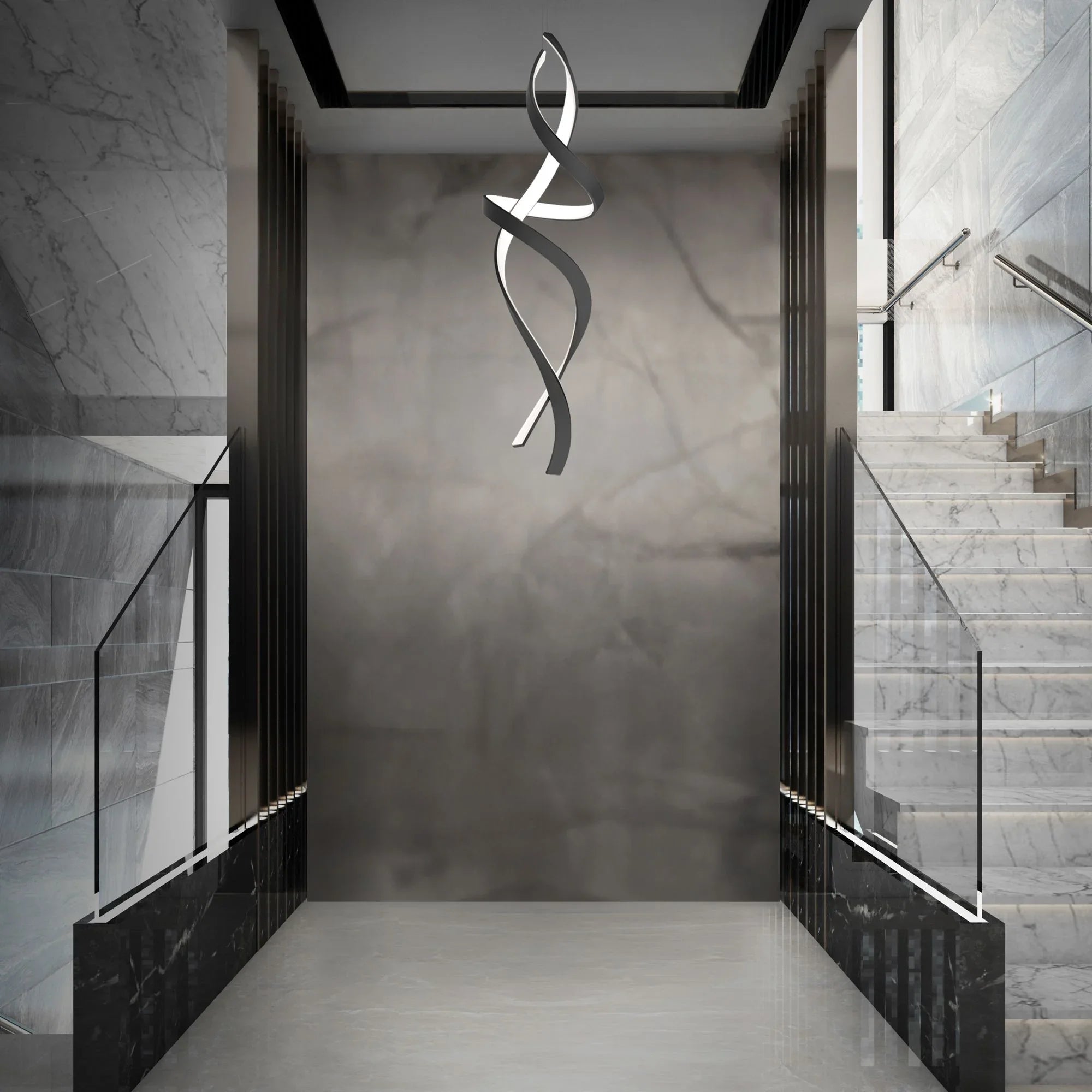 Synopsis 71" LED Pendant, Black Finish