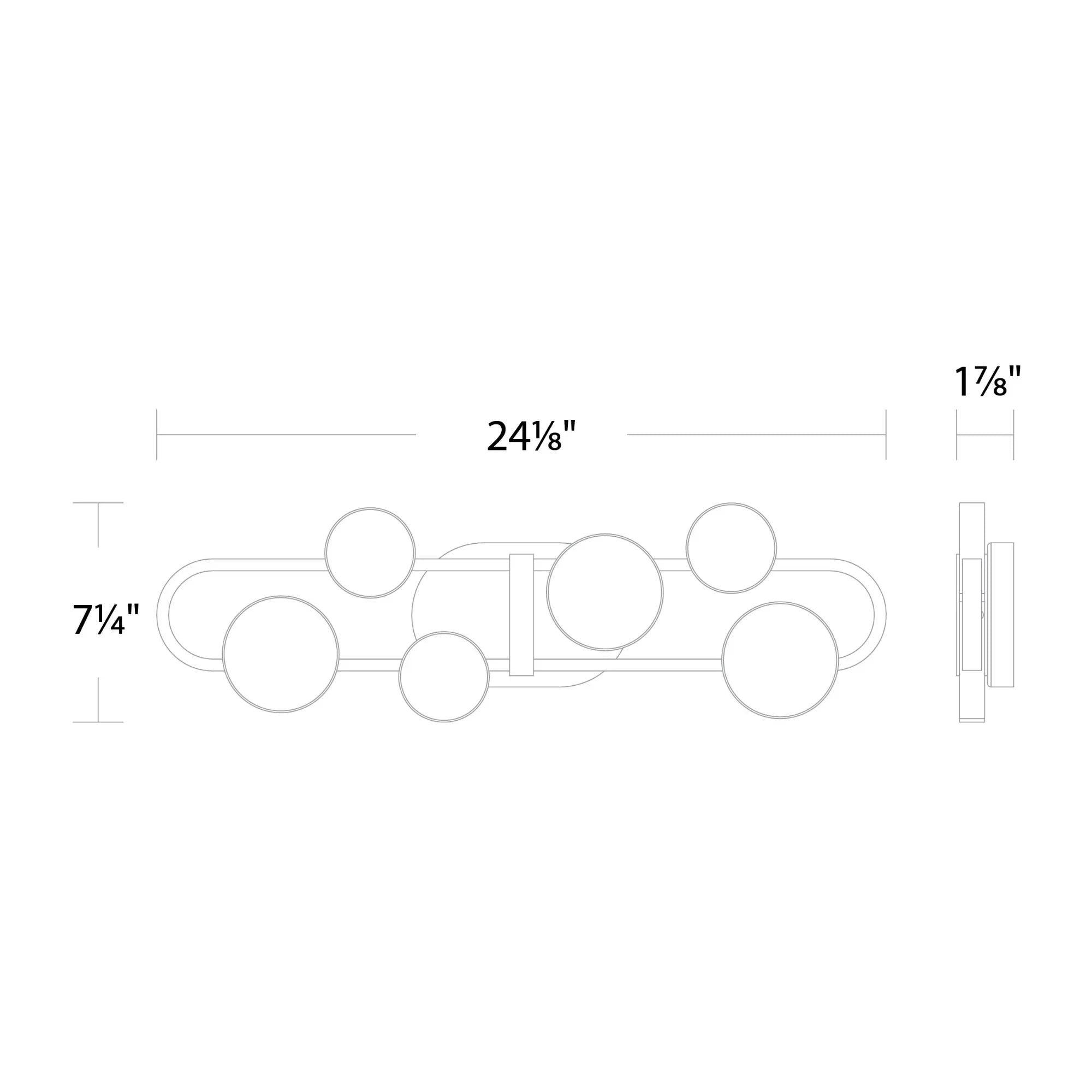 Tableau 24" LED Bath Vanity, Black Finish