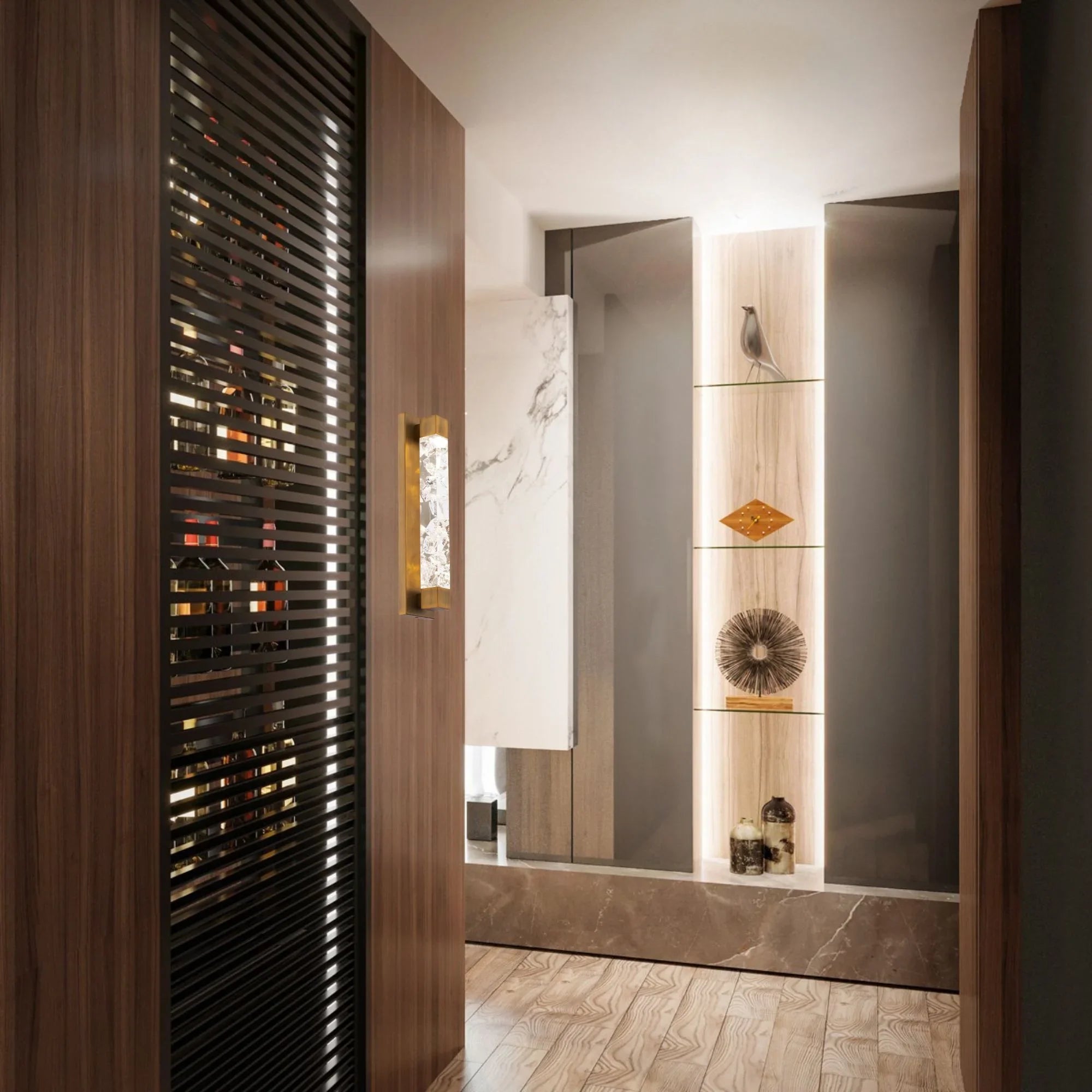 Terra 20" LED Vanity Light, Aged Brass Finish