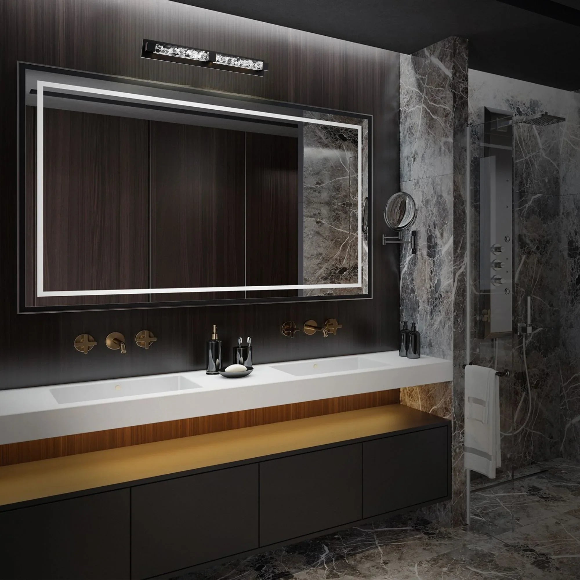 Terra 34" LED Vanity Light, Black Finish