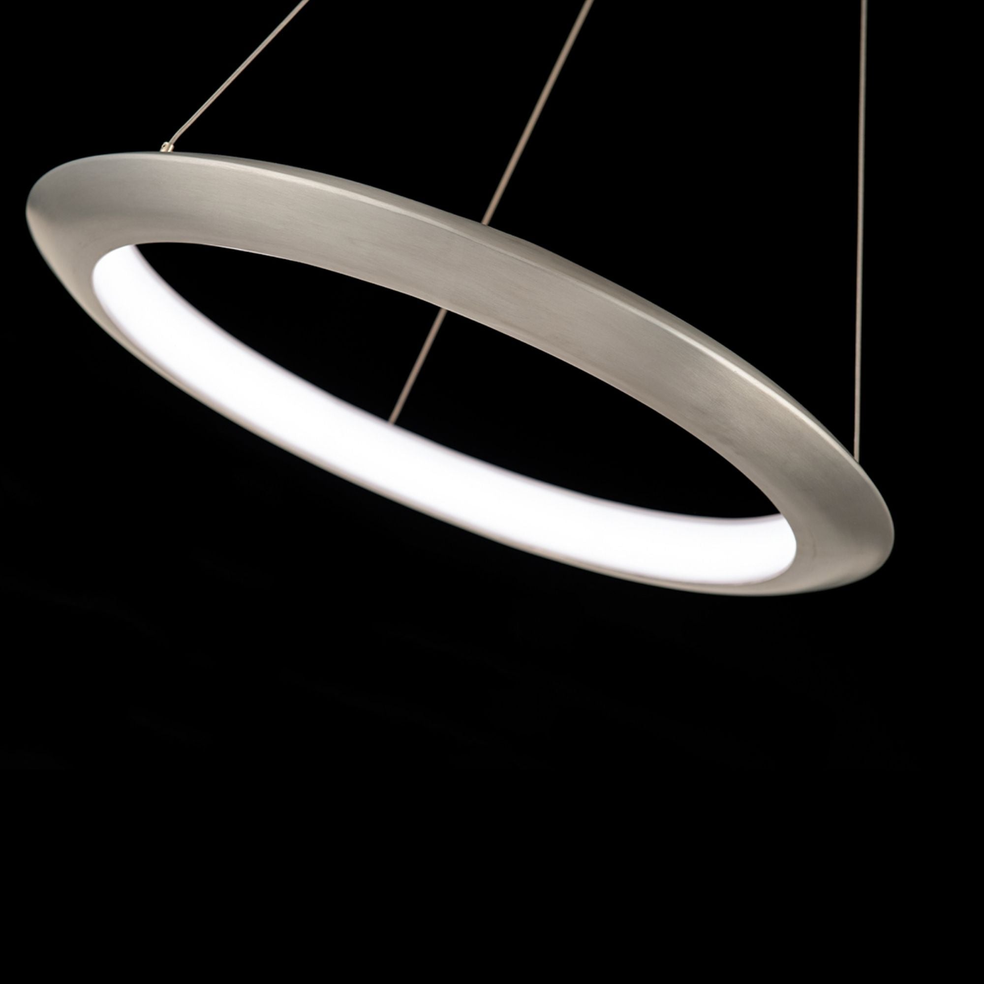 The Ring 24 in. LED Chandelier 3000K Aluminum Finish