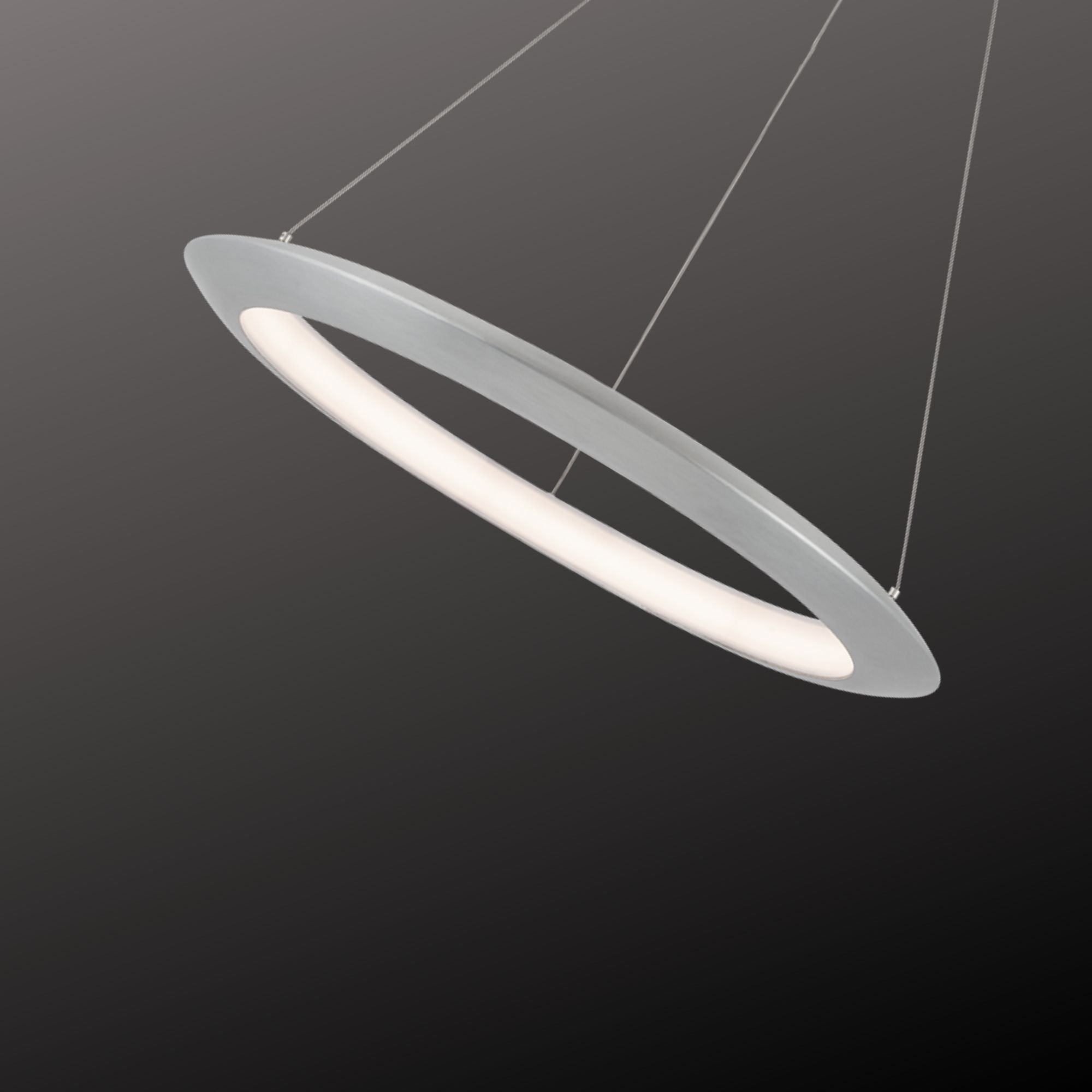 The Ring 36 in. LED Chandelier 3000K Aluminum Finish