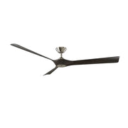 Torque 70" Smart Ceiling Fan, Brushed Nickel with Ebony Blades