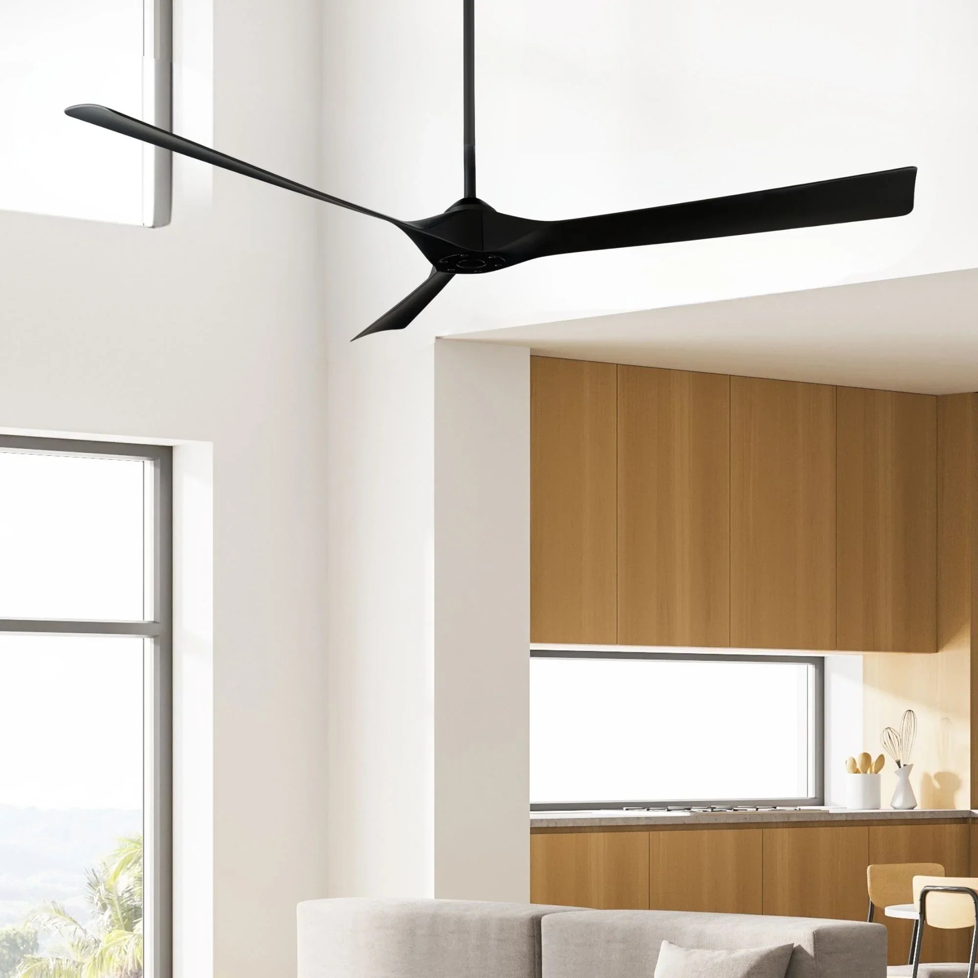 Torque 70" Smart Ceiling Fan, Matte Black