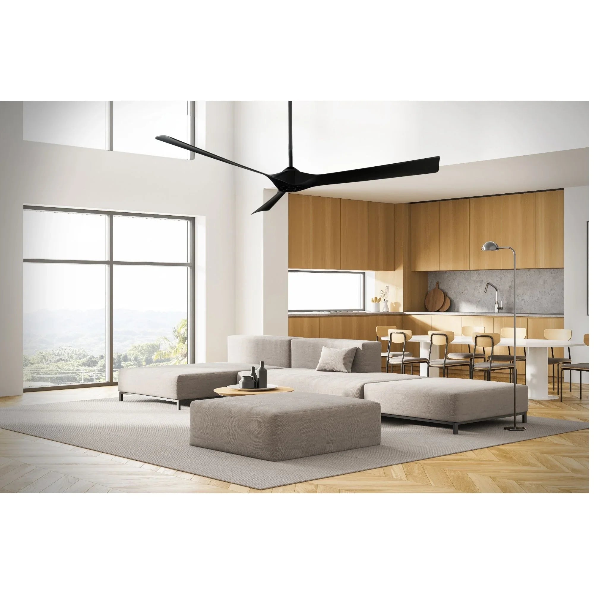 Torque 70" Smart Ceiling Fan, Matte Black