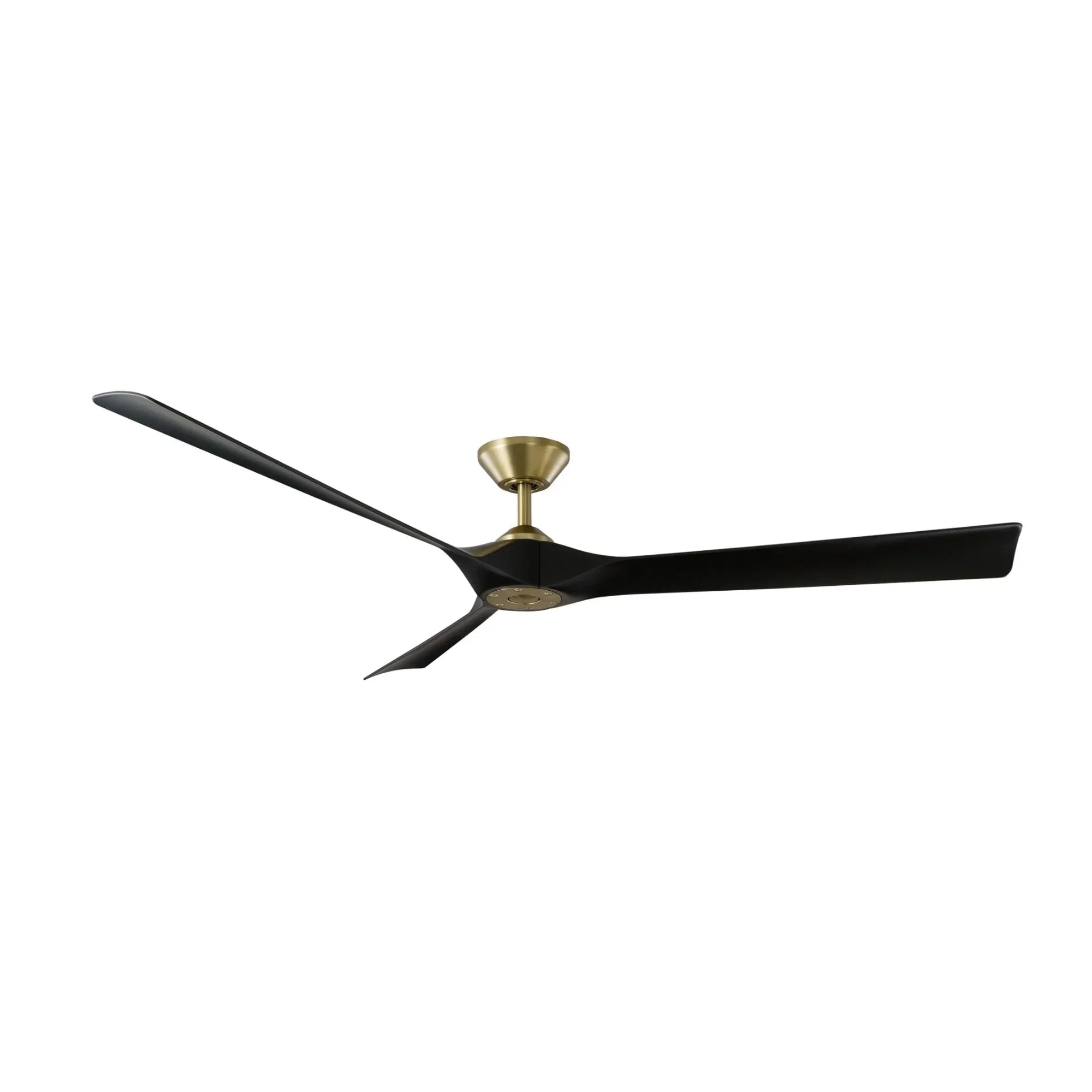 Torque 70" Smart Ceiling Fan, Soft Brass with Matte Black Blades