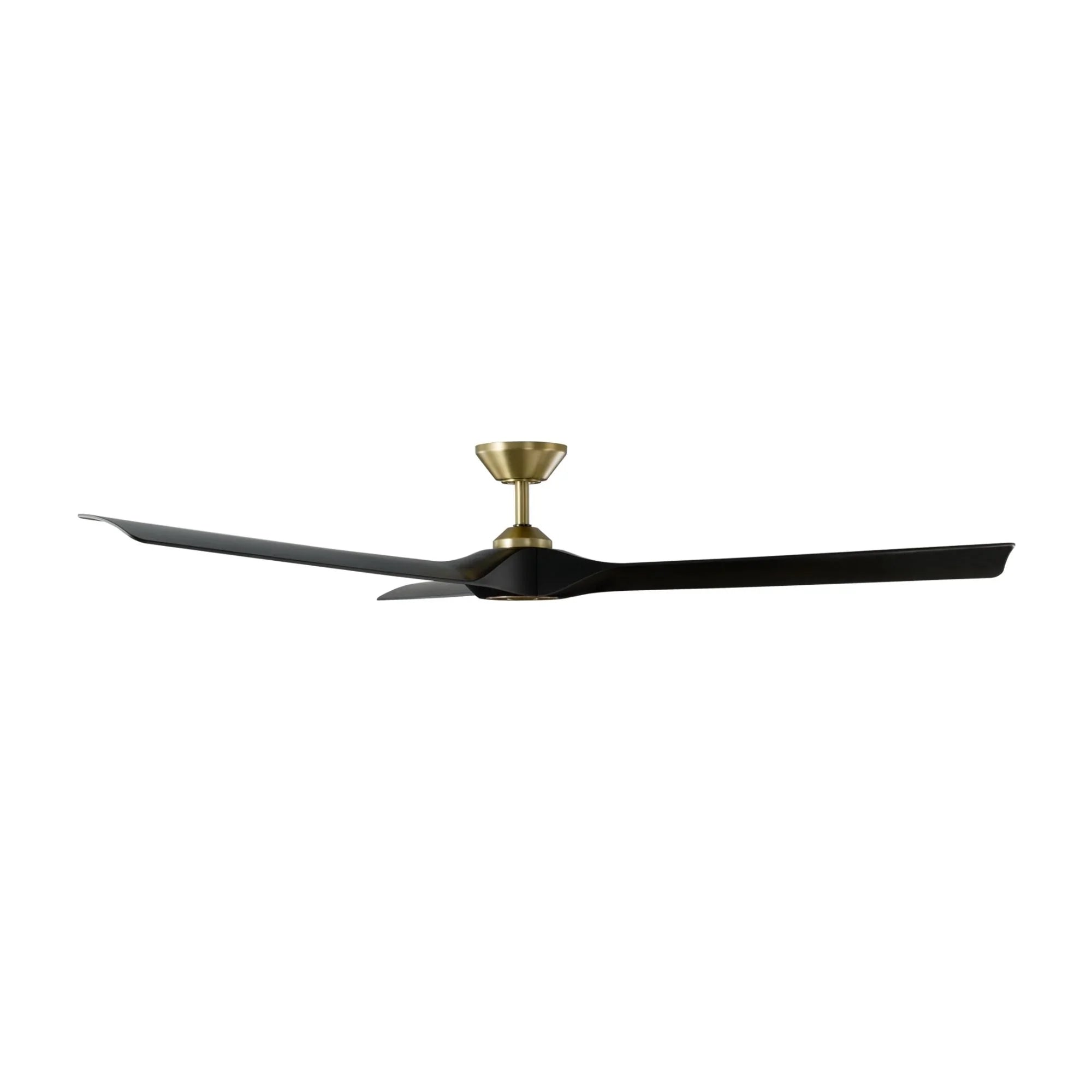 Torque 70" Smart Ceiling Fan, Soft Brass with Matte Black Blades