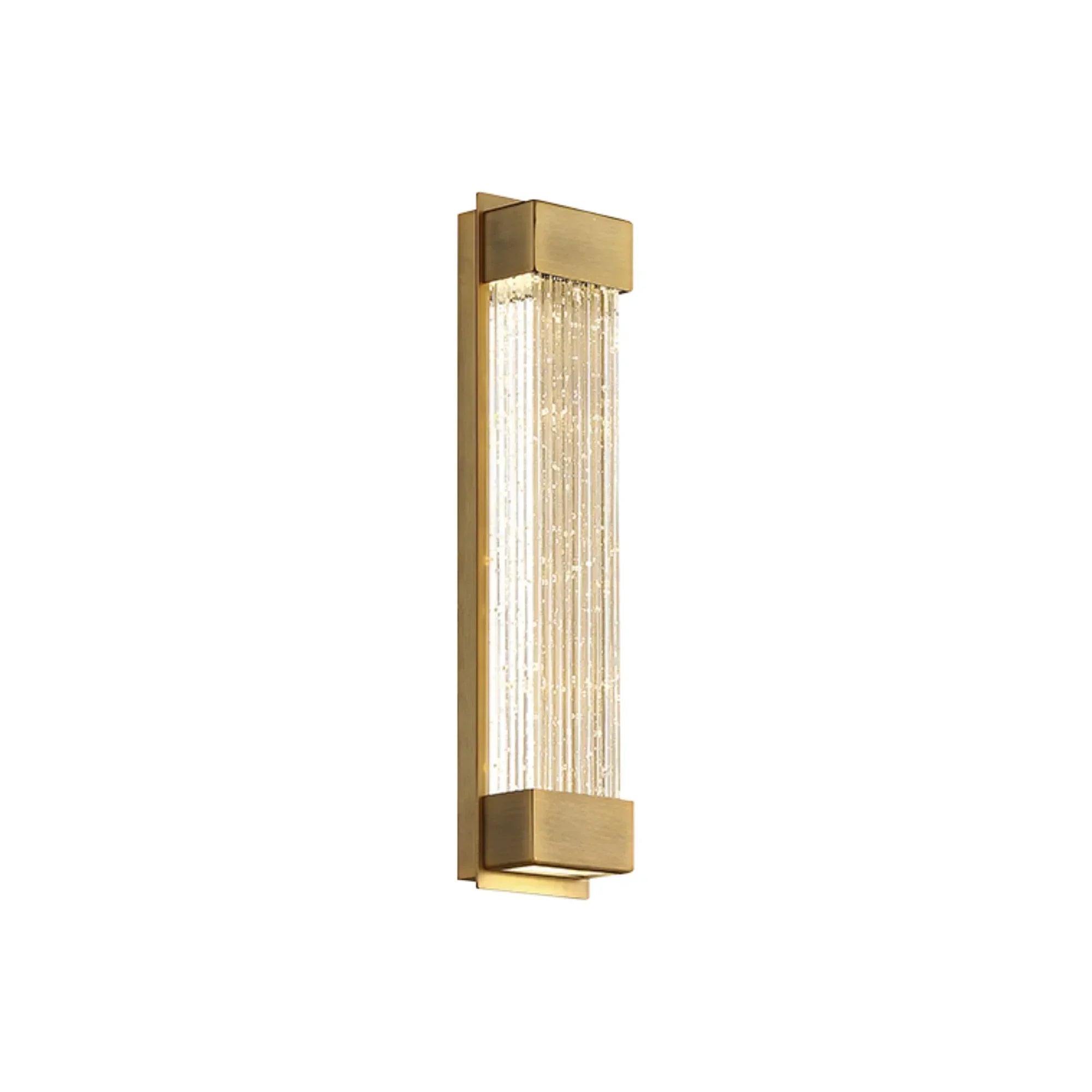 Tower 14" LED Wall Light, Aged Brass Finish