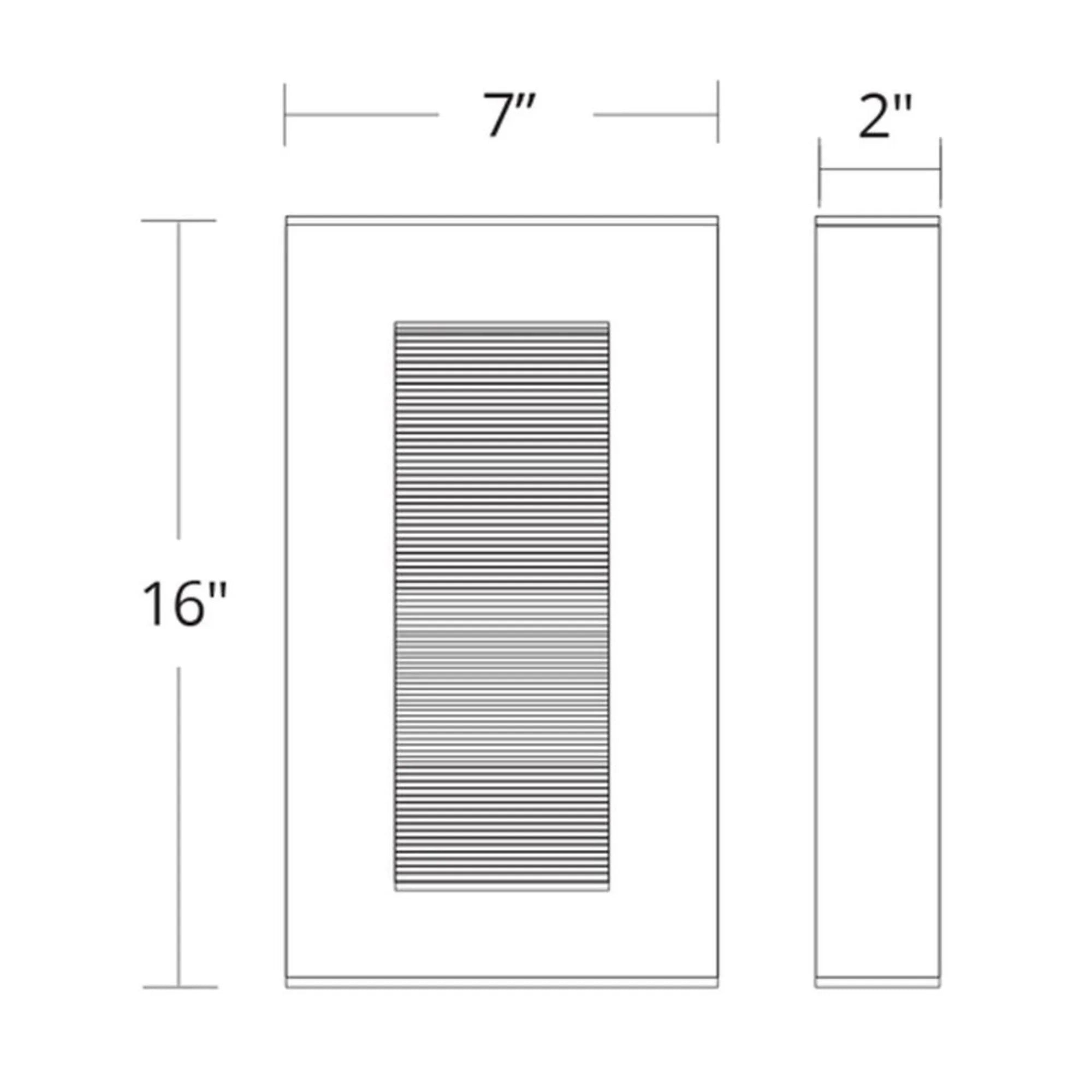 Urban 16" LED Outdoor Wall Sconce, Bronze Finish