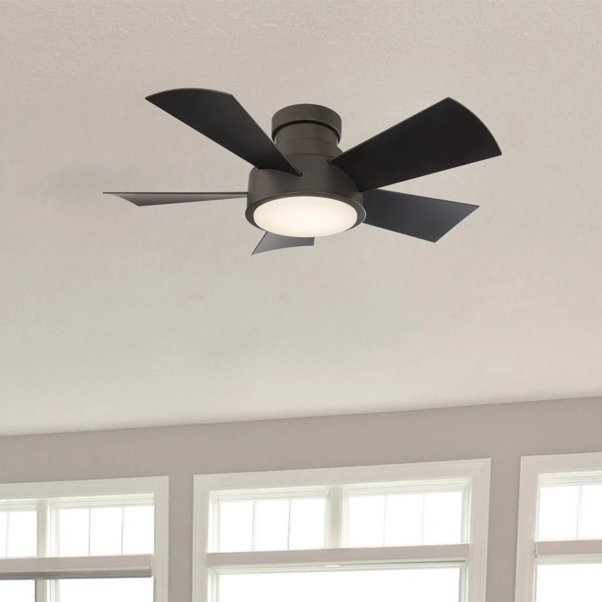 Vox 38" Bronze LED Smart Flush Mount Ceiling Fan
