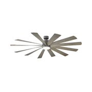 Windflower 60" LED Smart Ceiling Fan, Graphite with Weathered Gray Blades