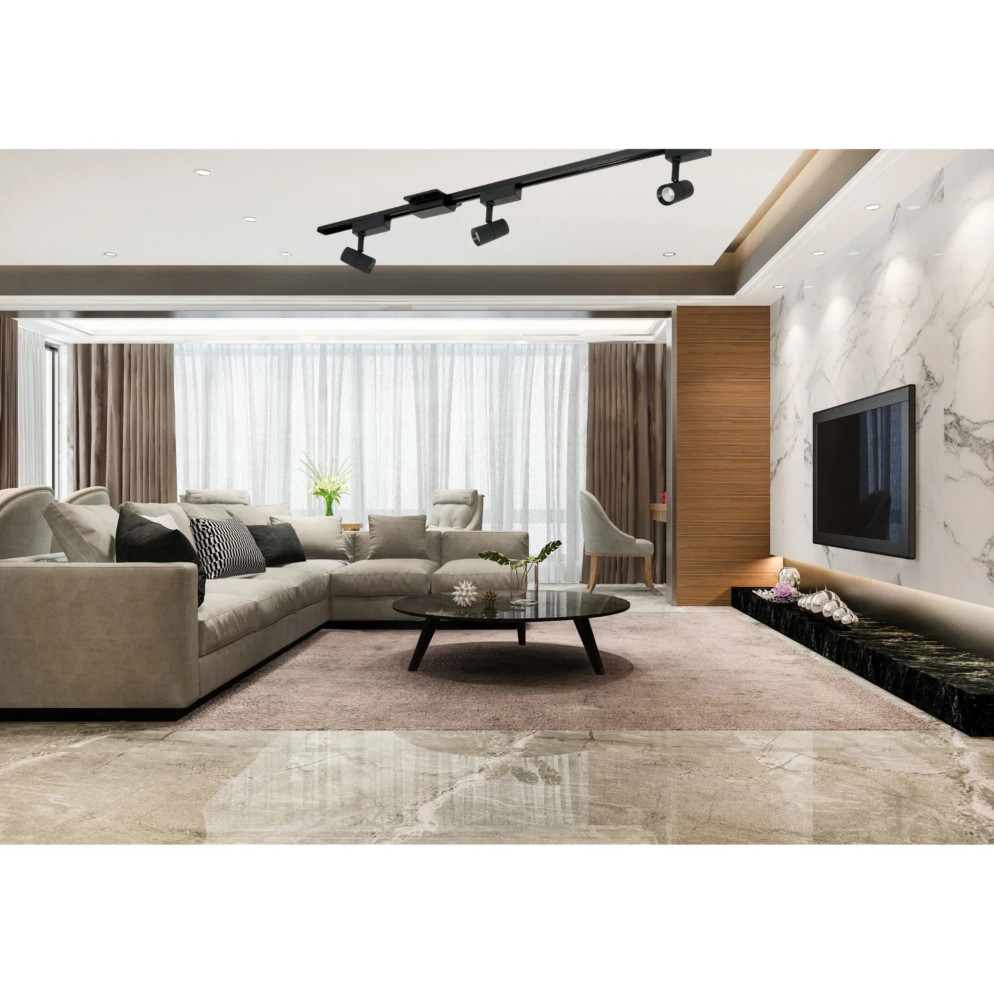 Aiden LED Track Head 10W 800 Lumens 3000K, Halo, 25° / 43°, Black