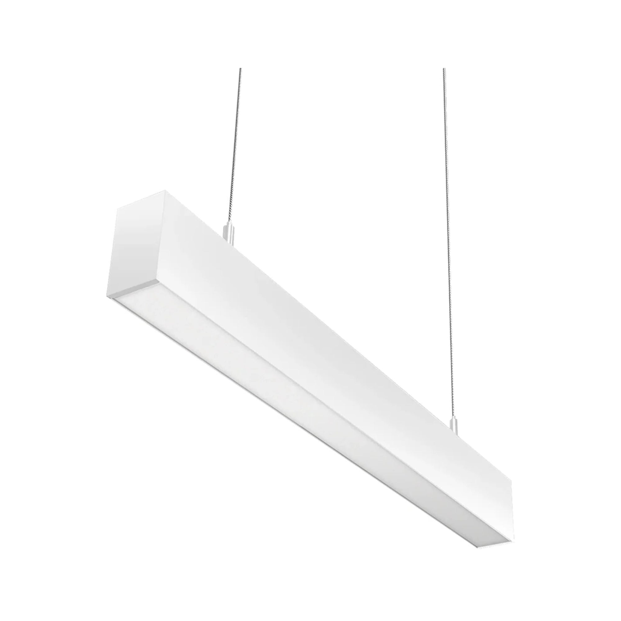 LED Strip Light Fixture, 20W, 2660 Lumens, 30K/35K/40K, 120-277V, White, Flat Lens