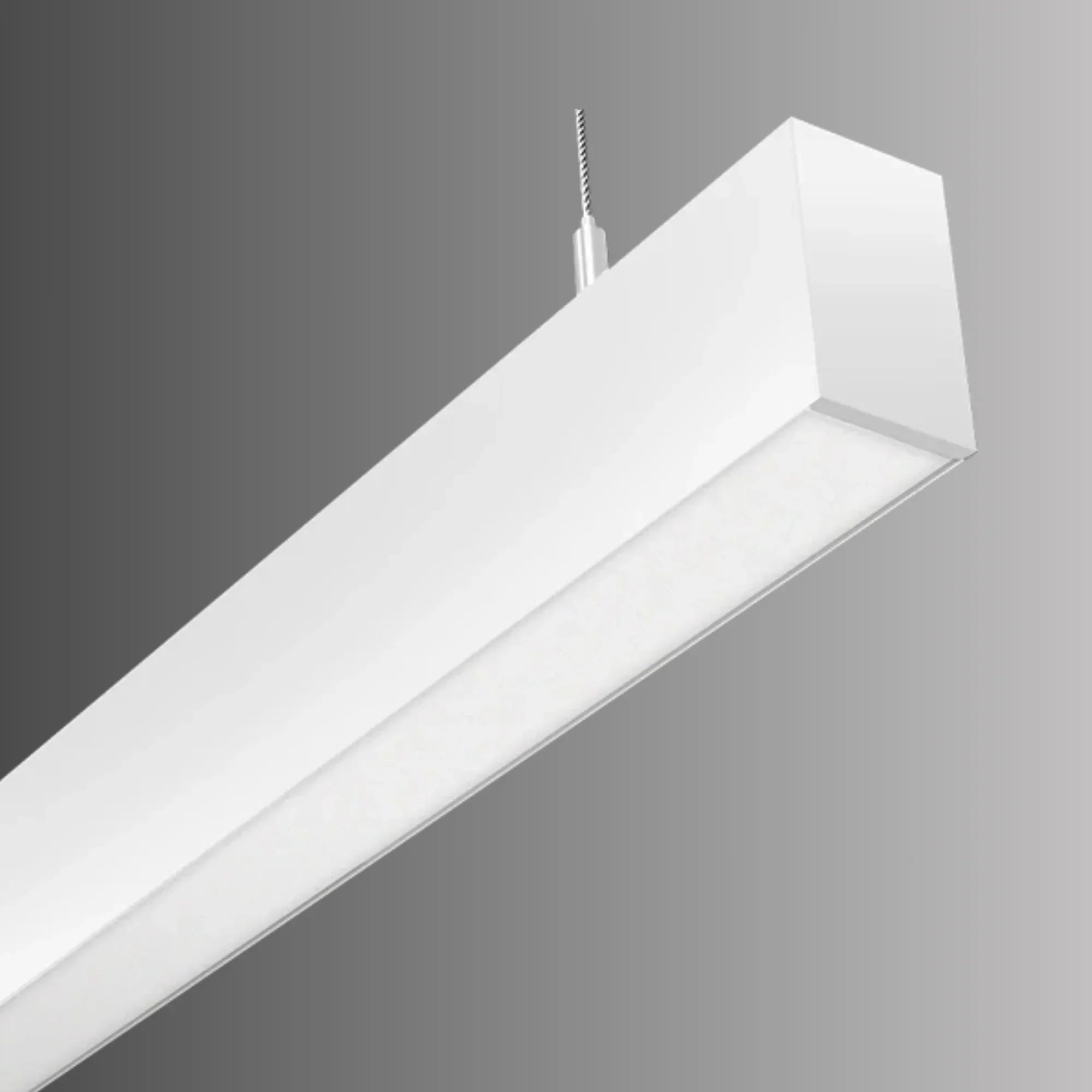 LED Strip Light Fixture, 20W, 2660 Lumens, 30K/35K/40K, 120-277V, White, Flat Lens