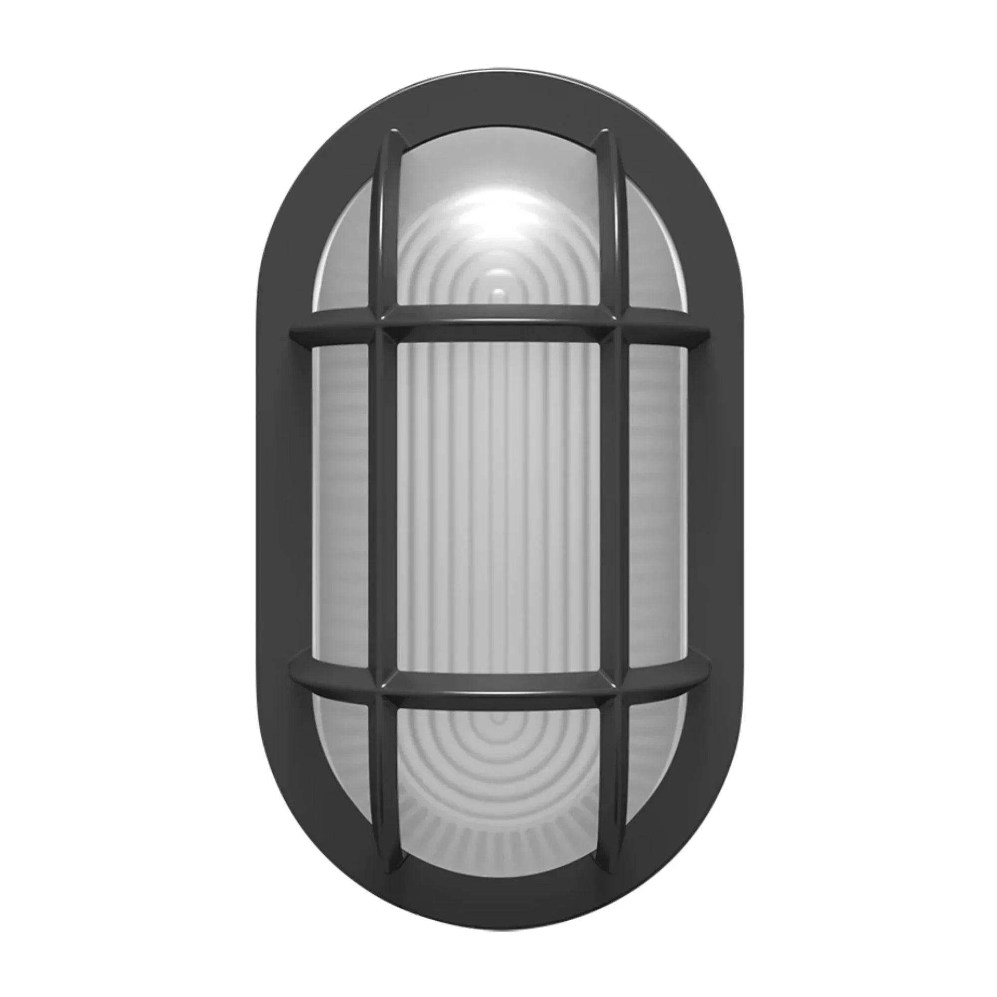 8" Oval Bulkhead Wall Sconce, 1000 Lm, 30K/40K/50K, Bronze, 120-277V - Bees Lighting