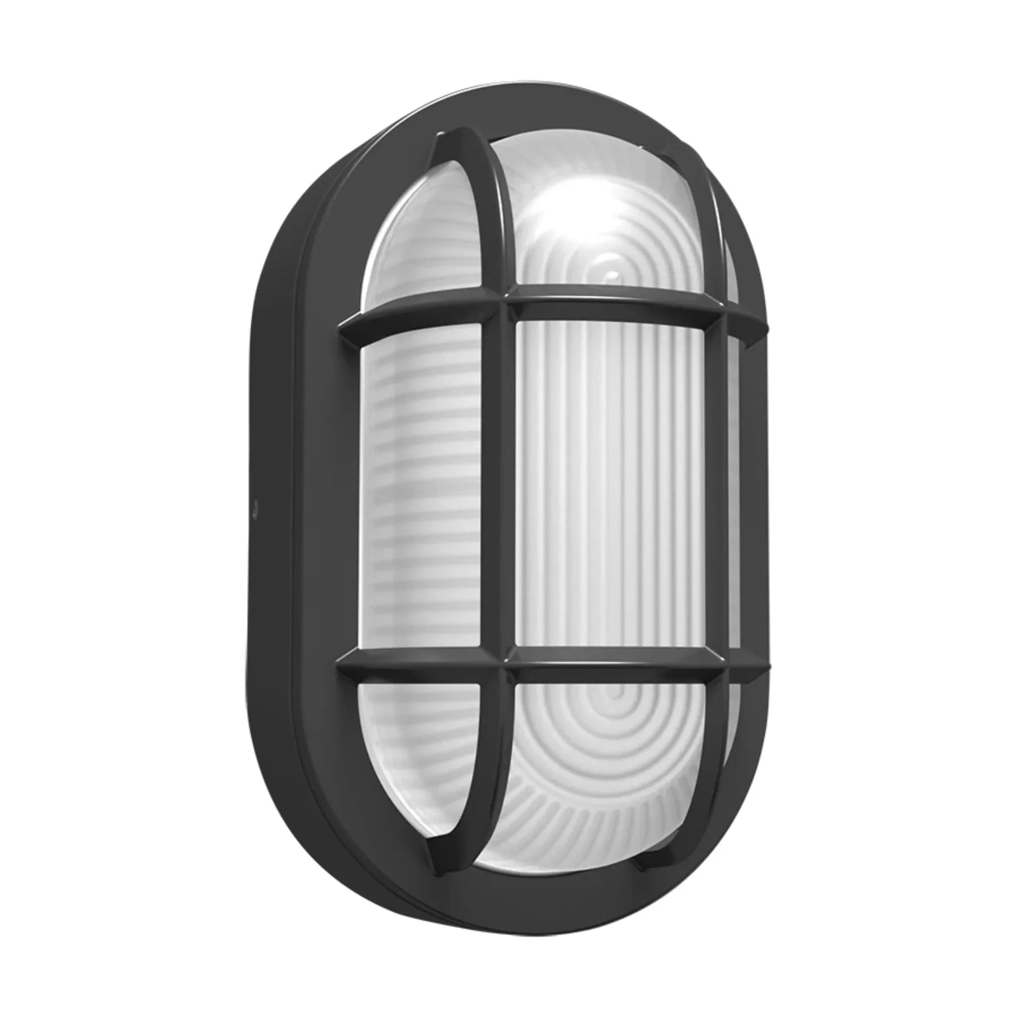 8" Oval Bulkhead Wall Sconce, 1000 Lm, 30K/40K/50K, Bronze, 120-277V - Bees Lighting