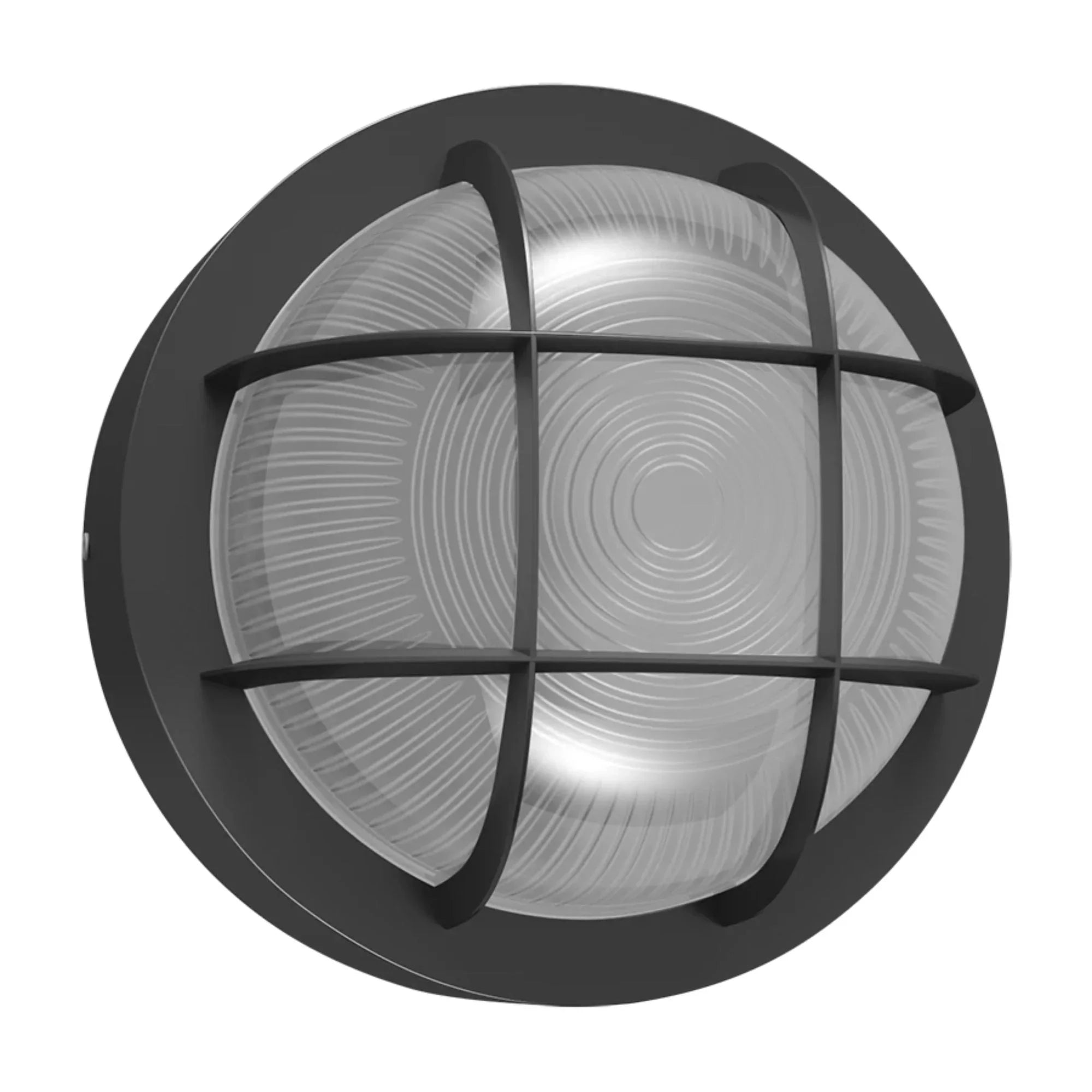 8" Round Bulkhead Wall Sconce, 1600 Lm, 30K/40K/50K, Bronze, 120-277V - Bees Lighting