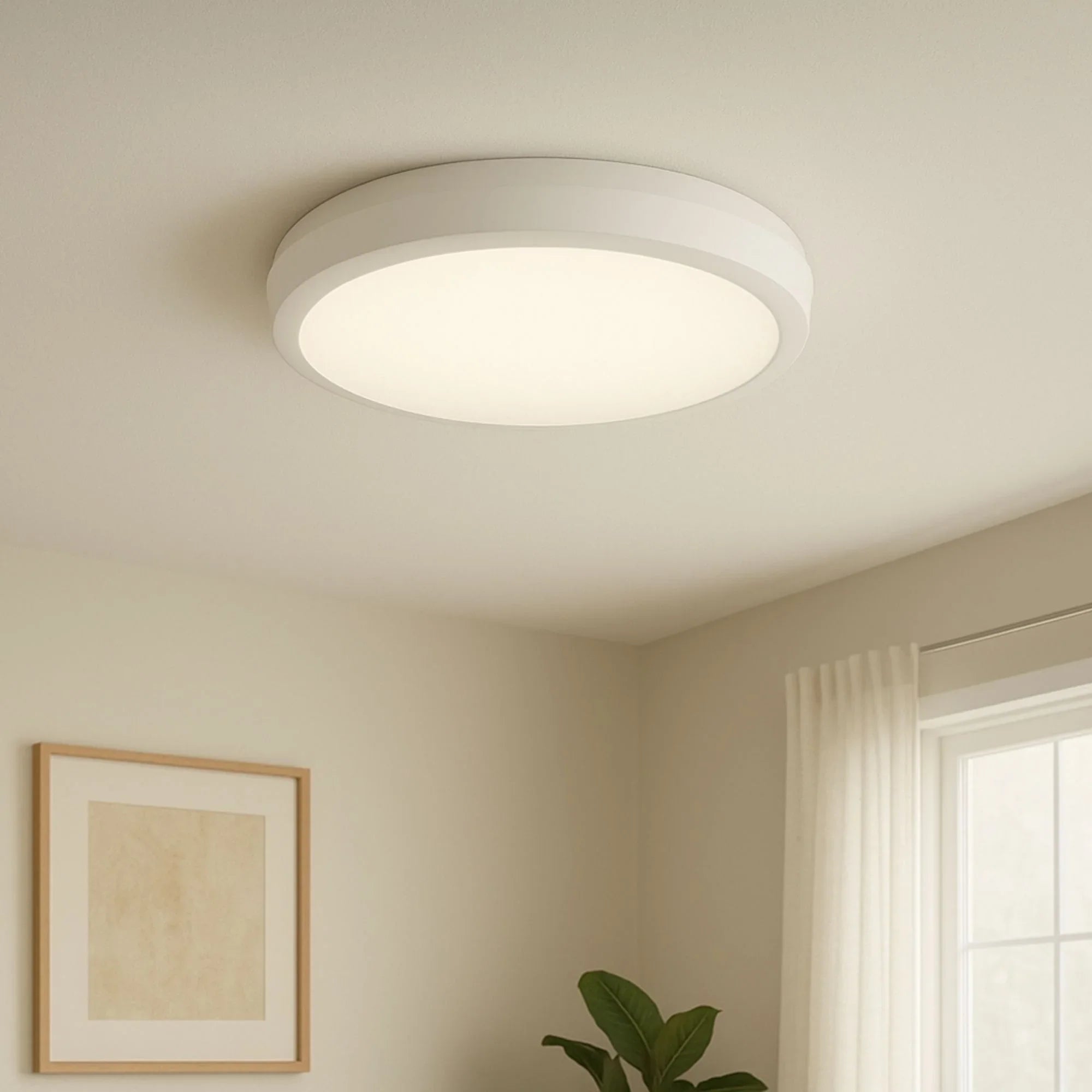 CRVFA 19" LED Surface Mount, 5CCT, White Finish, 120-277V, Occupancy Sensor