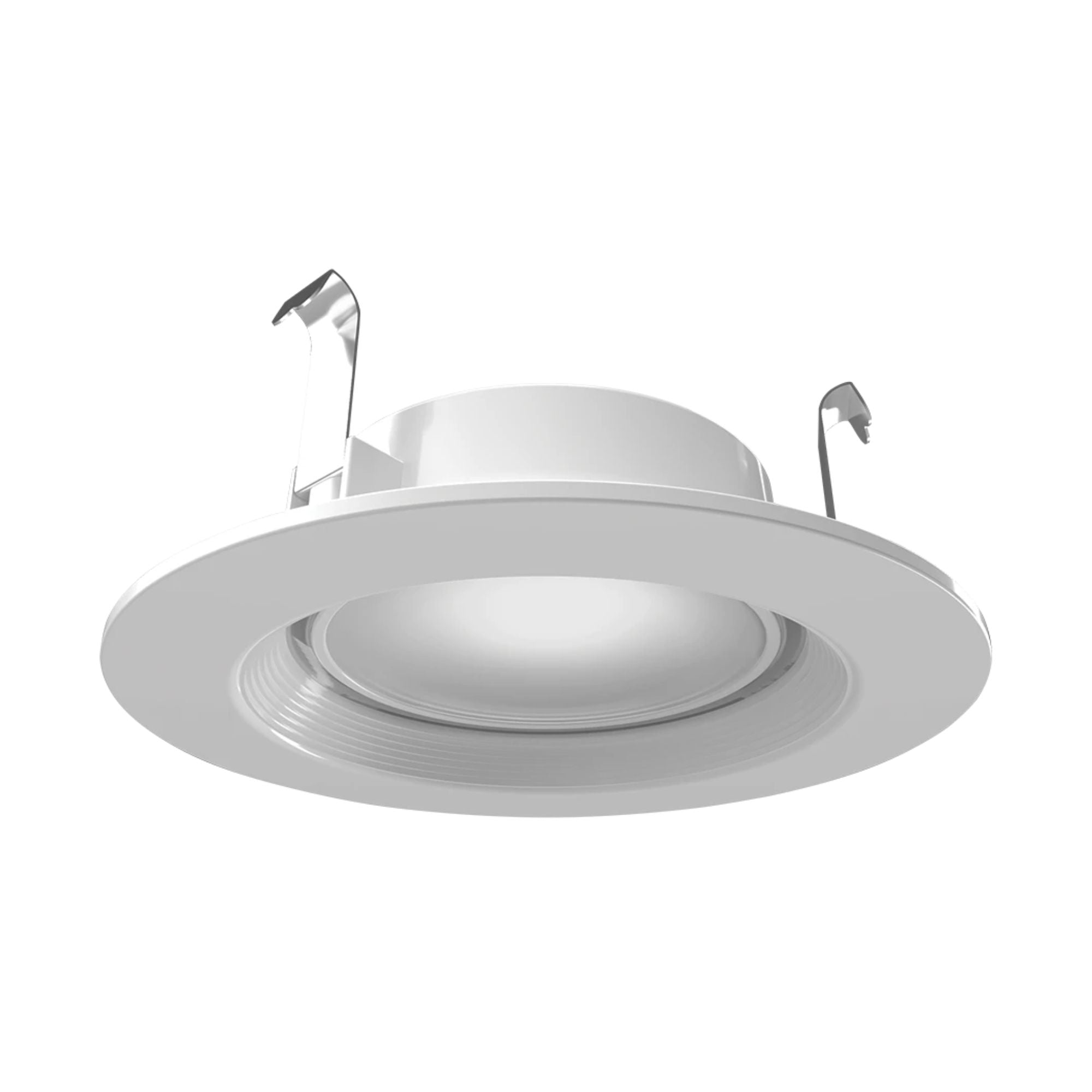 4" Retrofit Downlight with Nightlight, 700 Lm, 5-CCT, White Baffle Trim