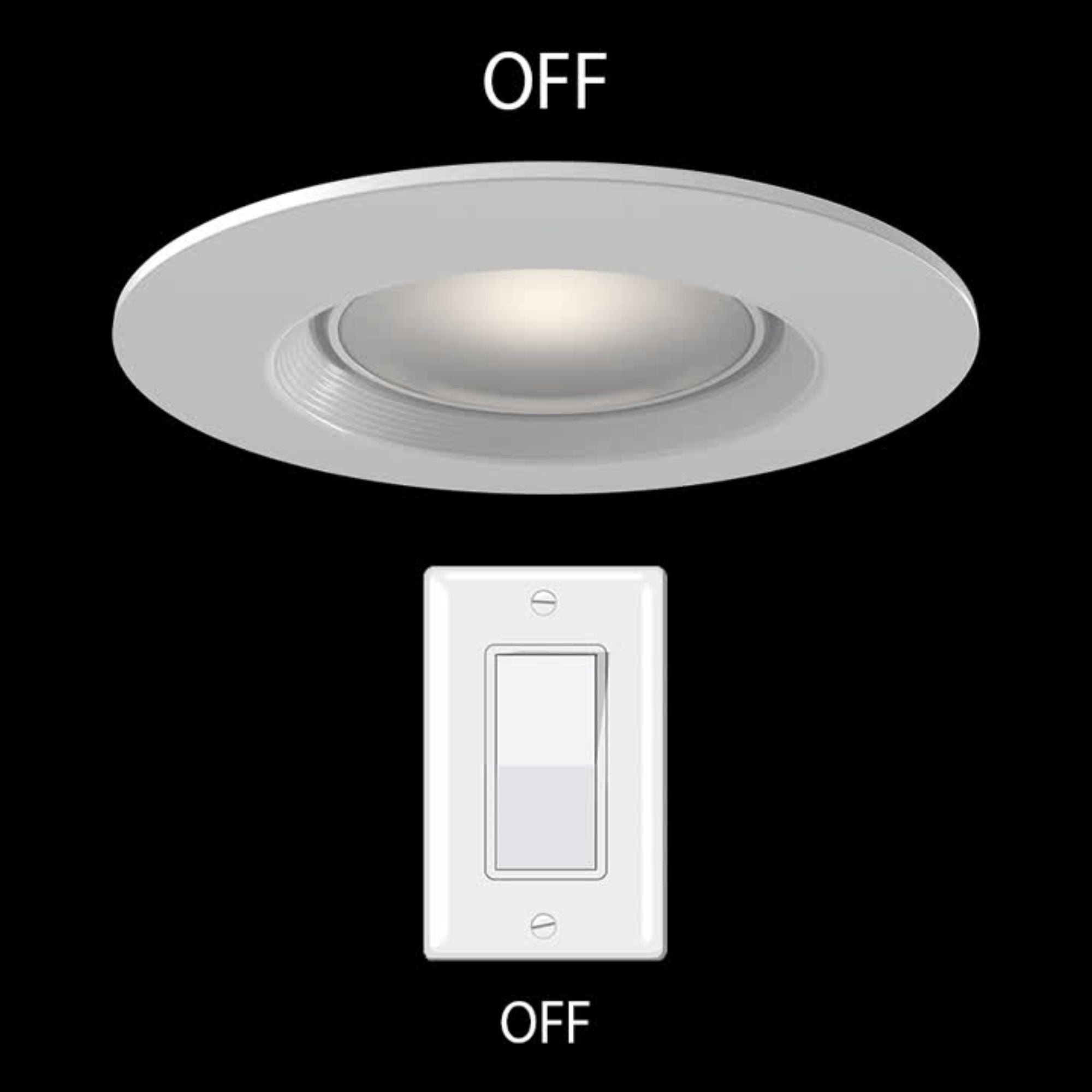 4" Retrofit Downlight with Nightlight, 700 Lm, 5-CCT, White Baffle Trim