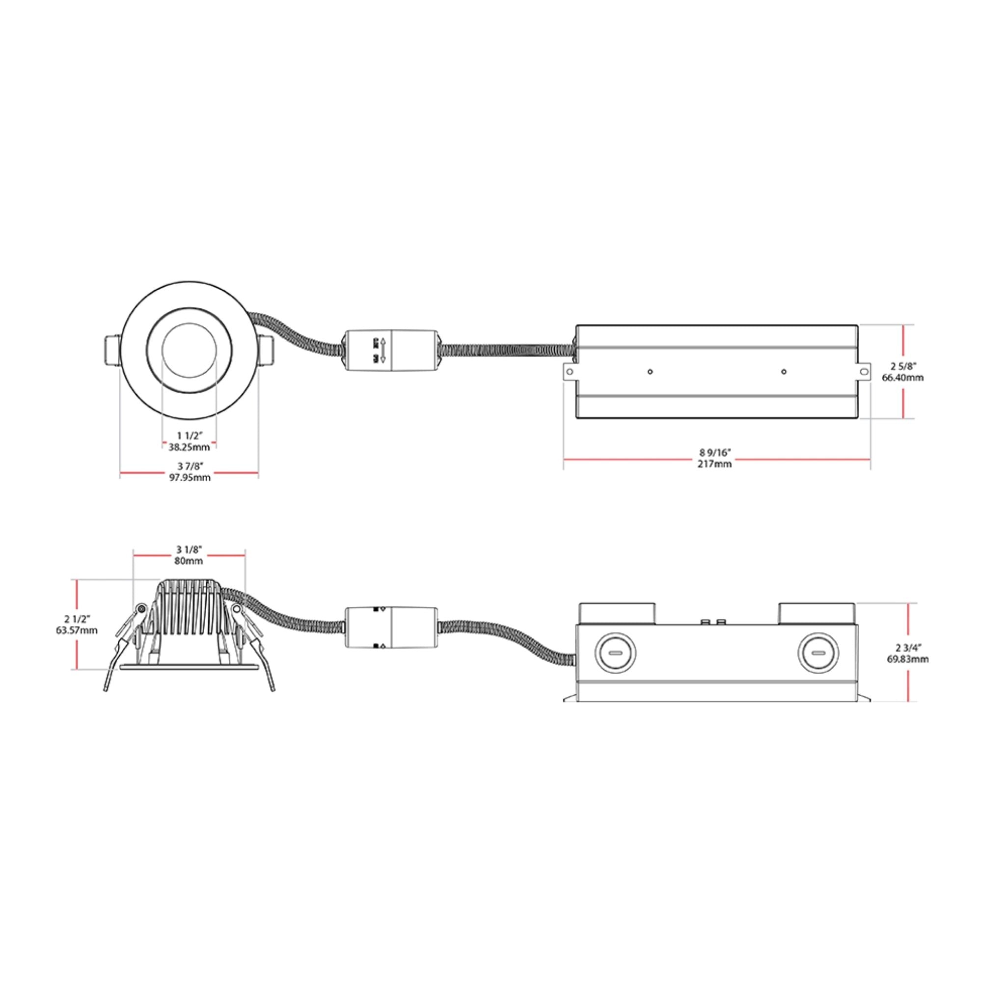 3" Deep Regress Commercial Downlight, 600 Lm, 4-CCT, Matte Silver Finish