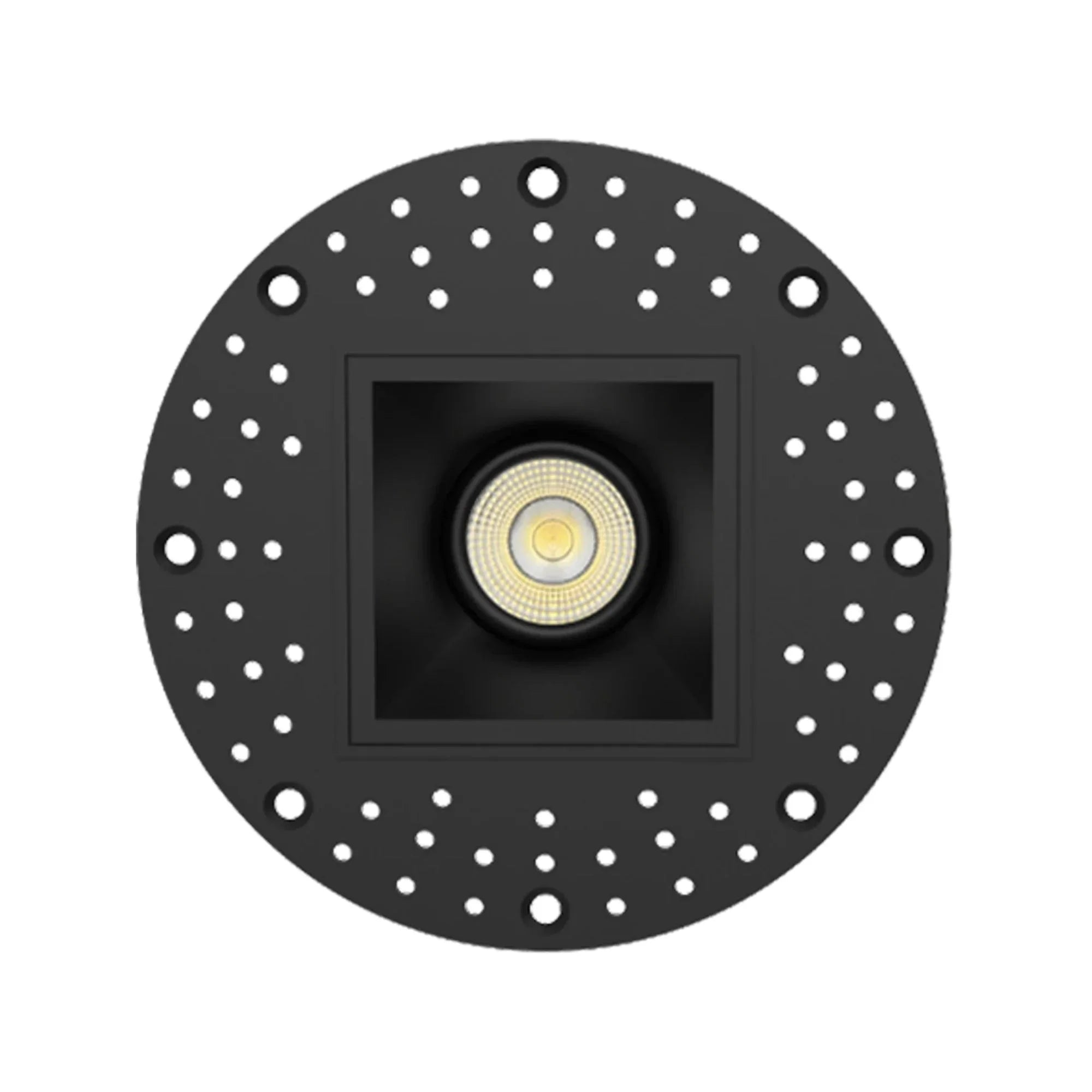 2" Trimless Gimbal Downlight, 6W, 450 Lm, 5-CCT, Black Square Regress Cone - Bees Lighting