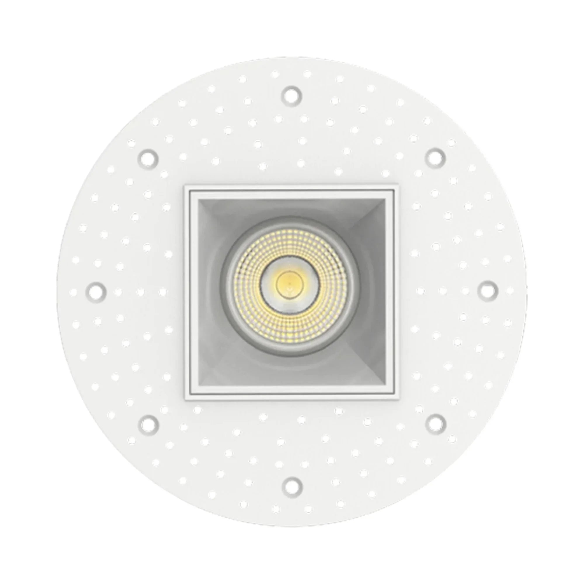 4" Trimless Gimbal Downlight, 15W, 1250 Lm, 5-CCT, White Square Regress Cone - Bees Lighting