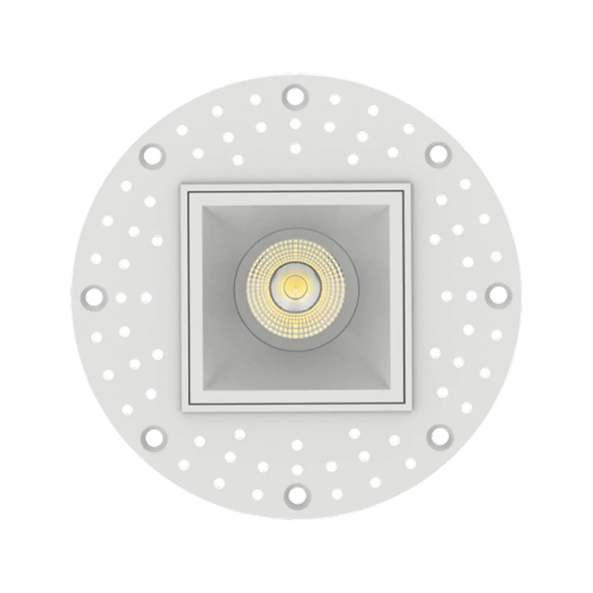 2" Trimless Recessed Downlight, 9W, 600 Lm, 5-CCT, White Square Regress Cone - Bees Lighting