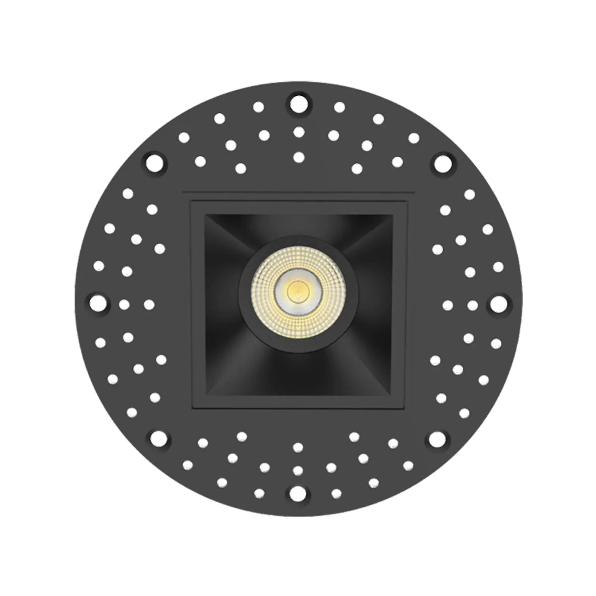 2" Trimless Recessed Downlight, 9W, 600 Lm, 5-CCT, Black Square Regress Cone - Bees Lighting