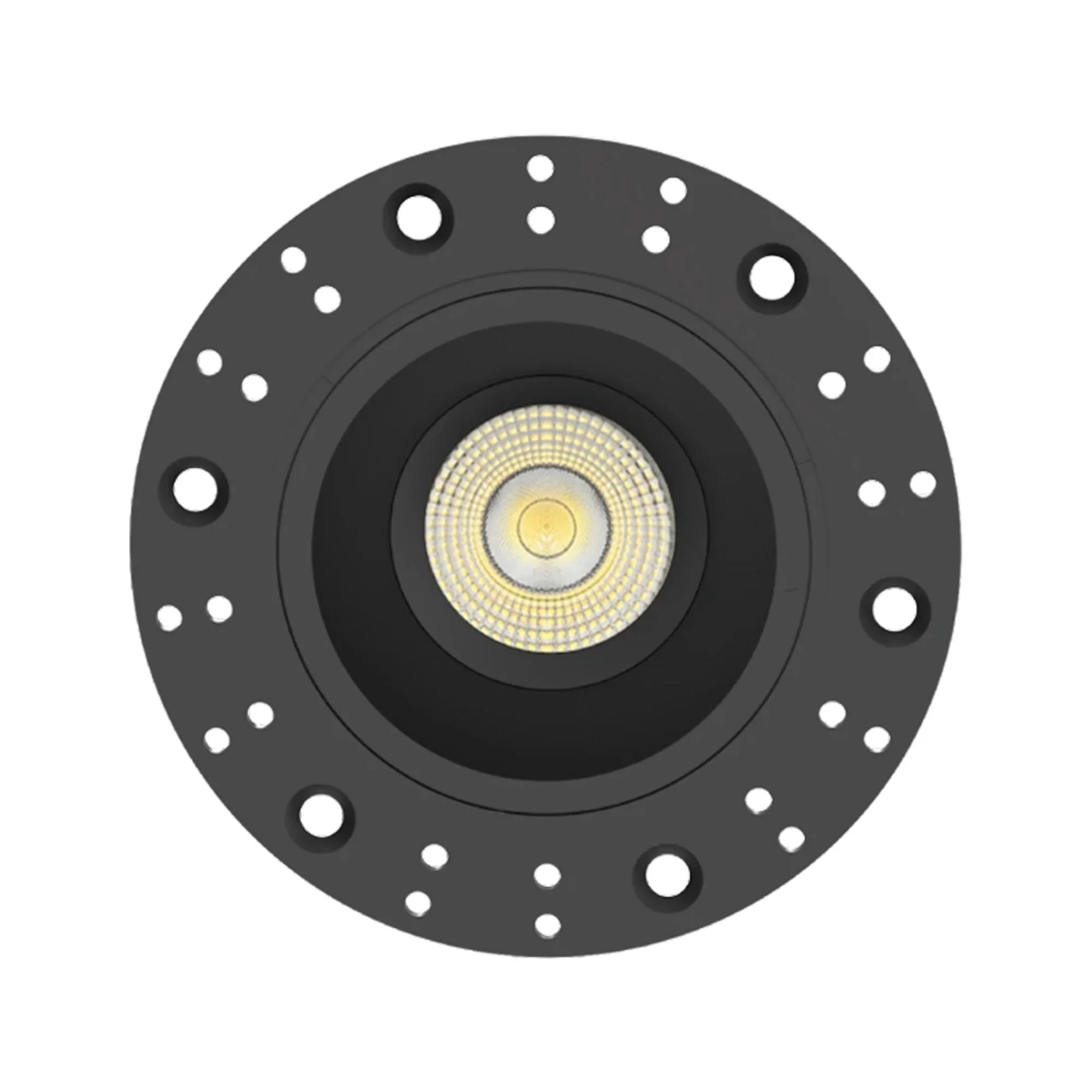 2" Trimless Recessed Downlight, 9W, 600 Lm, 5-CCT, Black Round Regress Cone - Bees Lighting