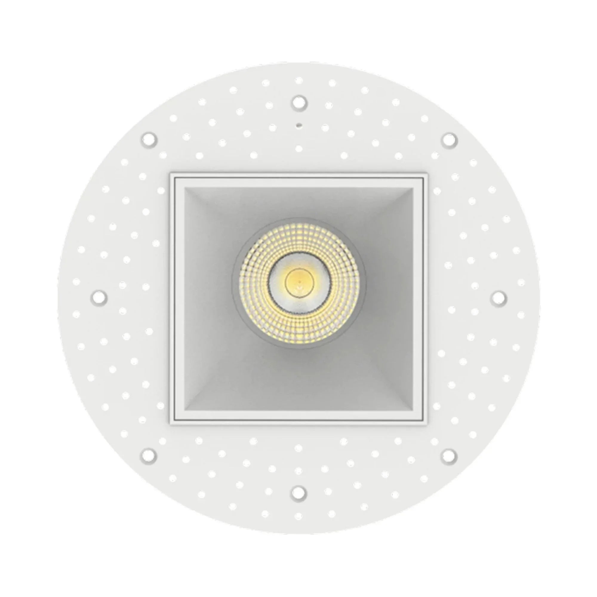 4" Trimless Recessed Downlight, 20W, 1900 Lm, 5-CCT, White Square Regress Cone - Bees Lighting
