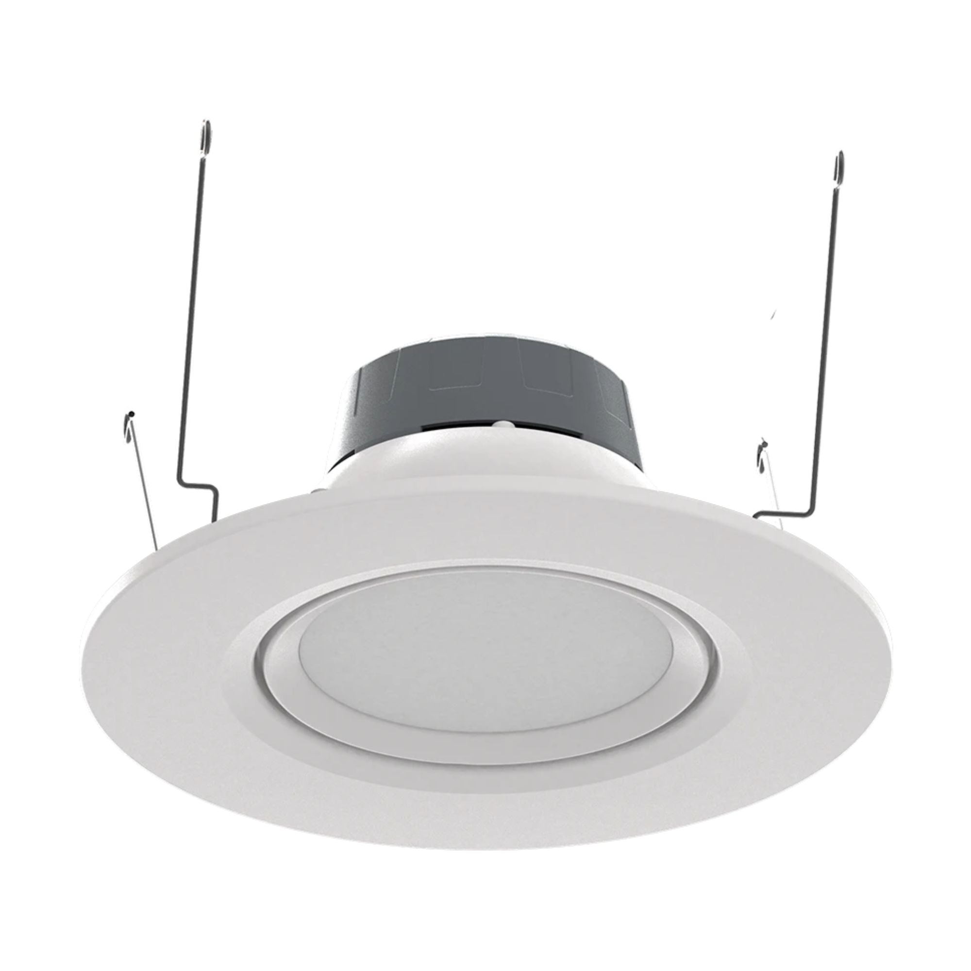 6" Gimbal Retrofit Recessed Light, 10W, 950 Lumens, 5-CCT, White Trim