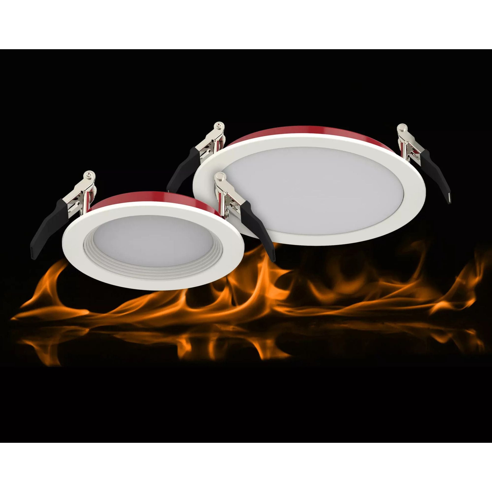 4" Fire Rated Wafer LED Recessed Light, 1000 Lm, 5-CCT, Baffle Trim