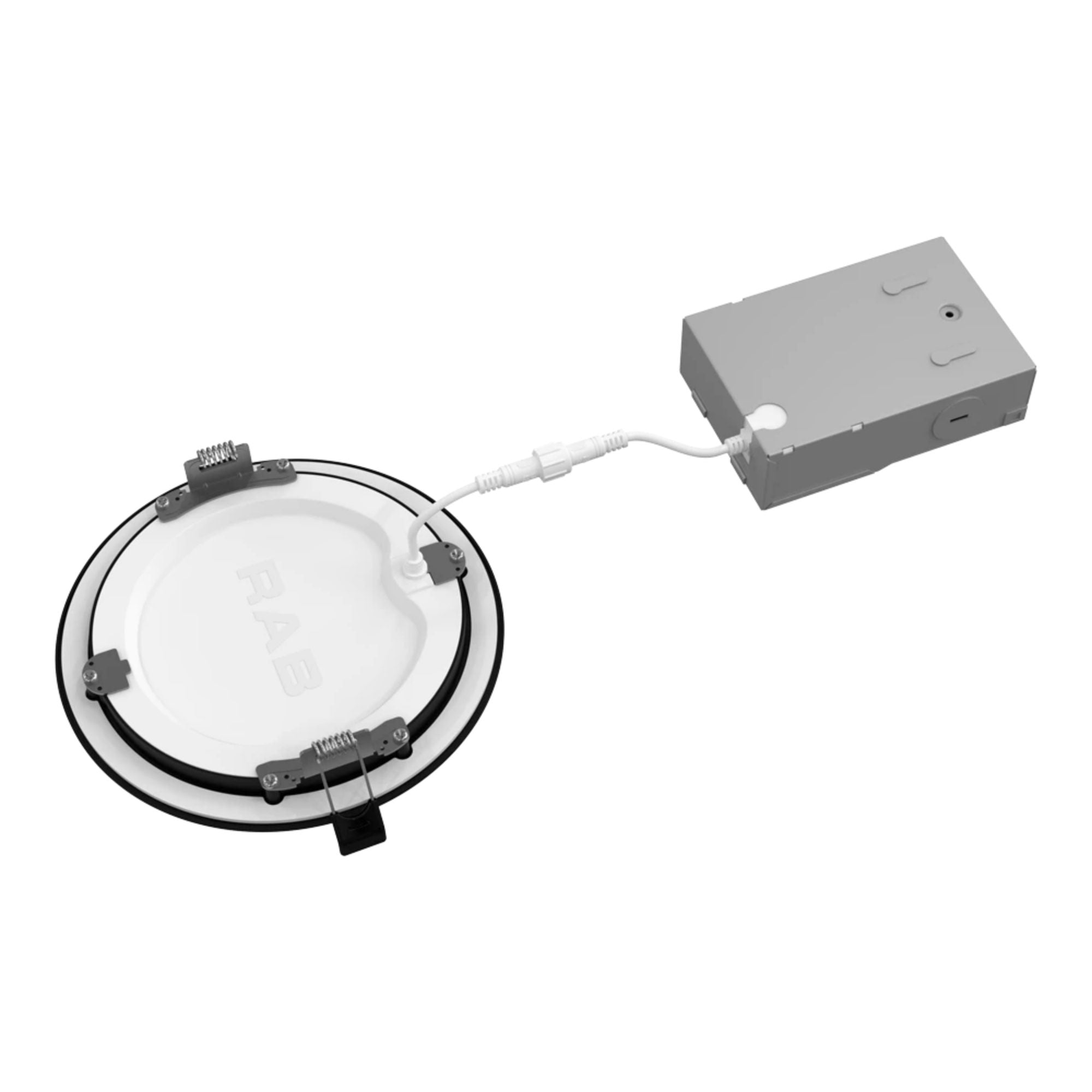 6" Wafer LED Downlight, 1100 Lm, 5-CCT, Black Smooth Trim