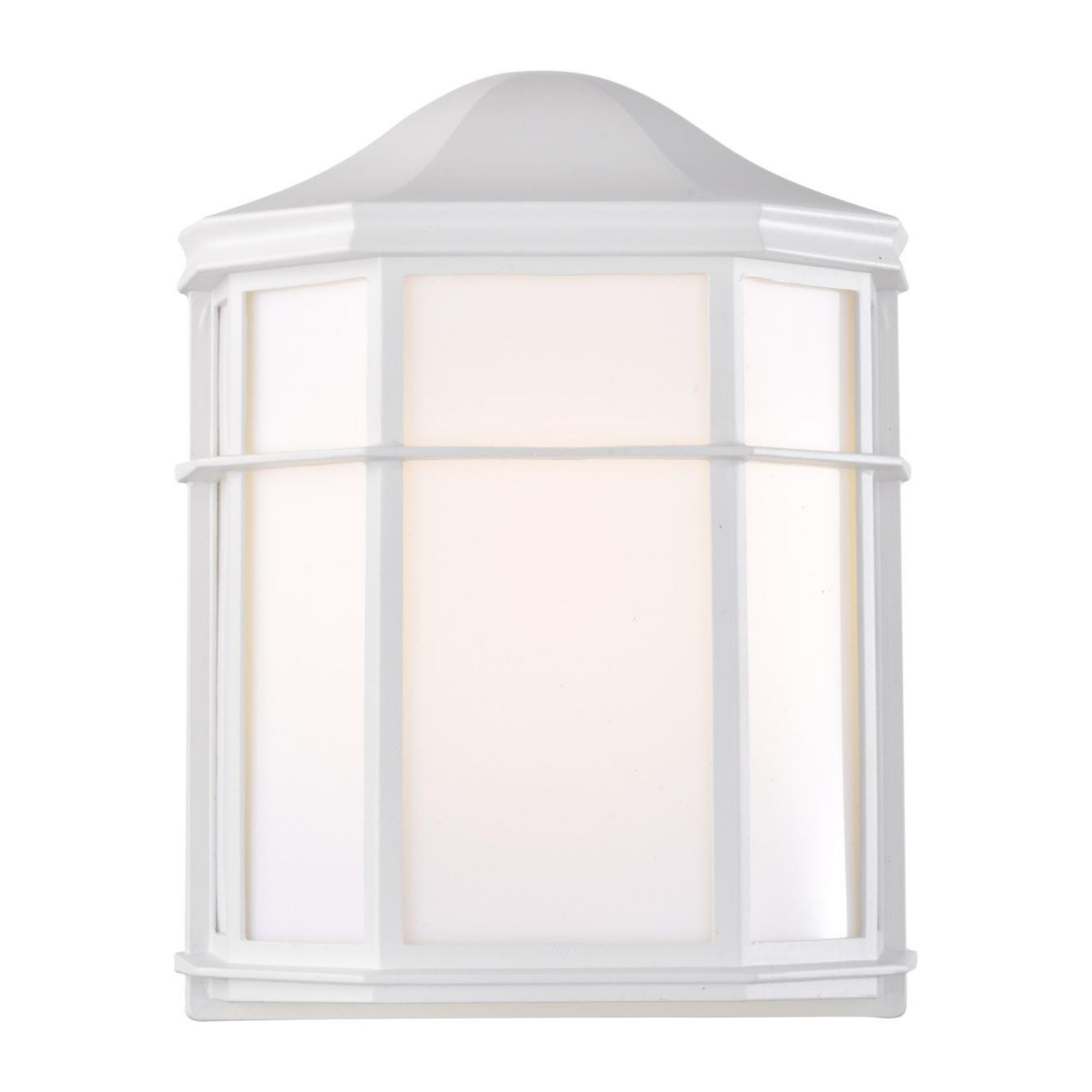 10" LED Cage Wall Lantern, 600 Lm, 3000K, White - Bees Lighting
