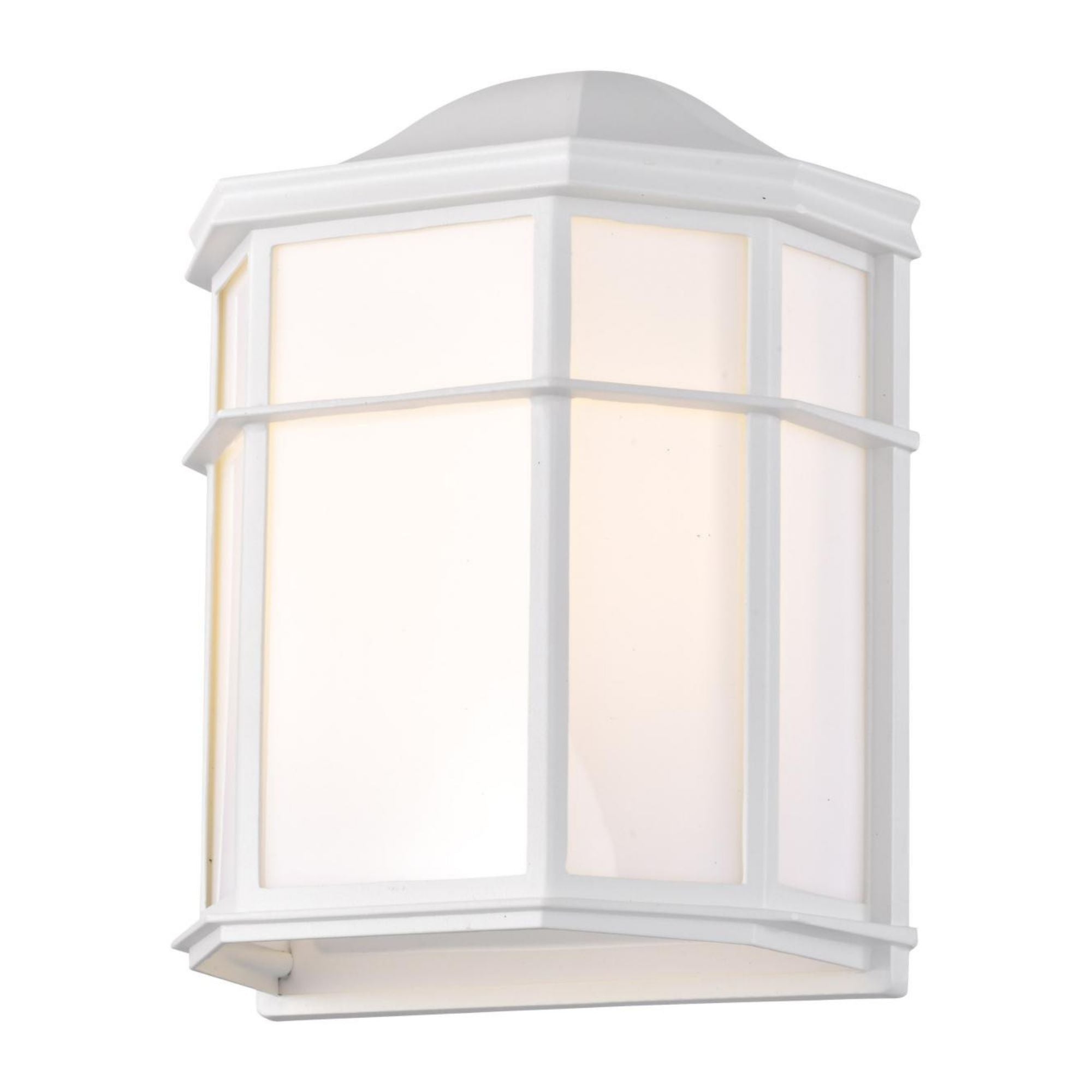 10" LED Cage Wall Lantern, 600 Lm, 3000K, White - Bees Lighting