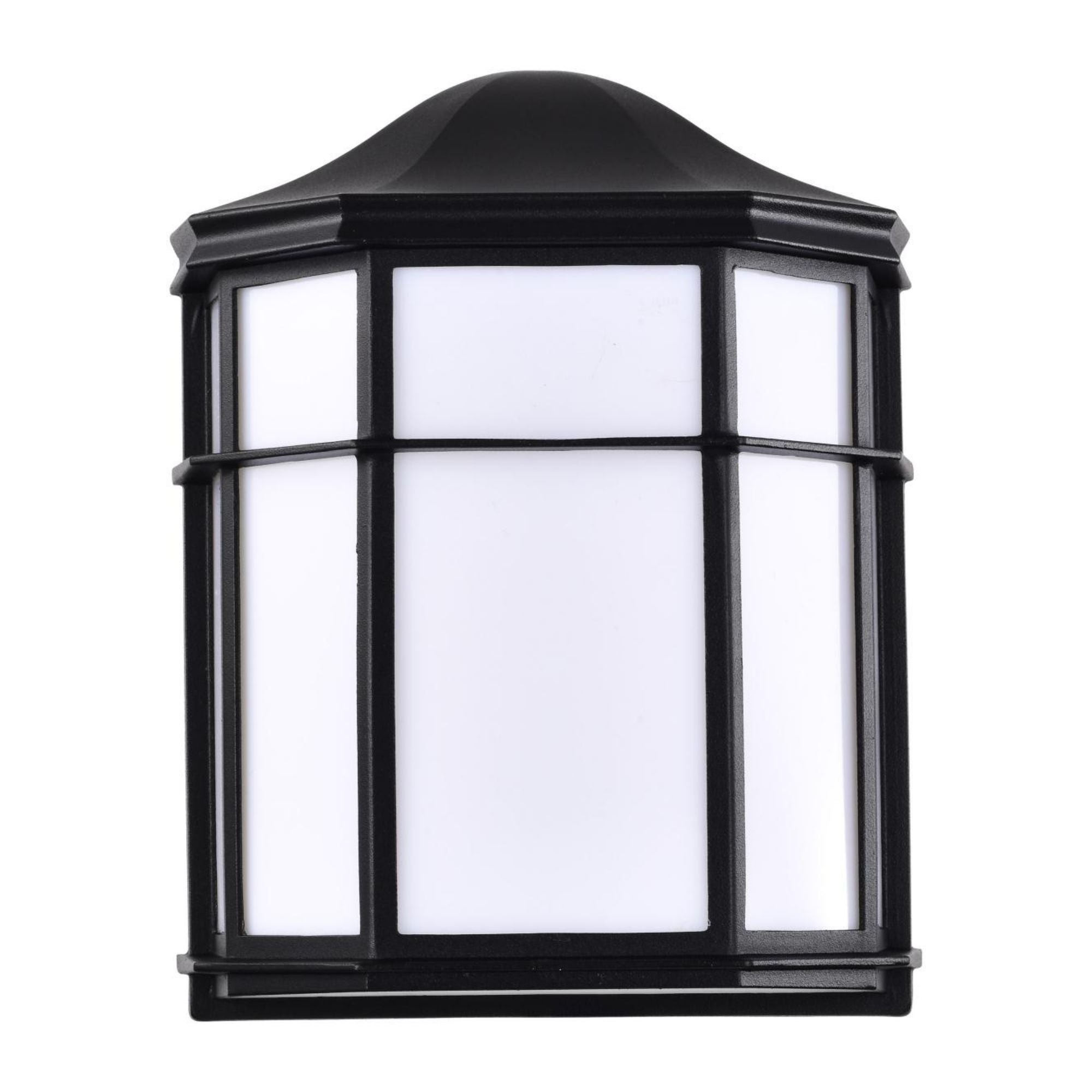 10" LED Cage Wall Lantern, White Linen Acrylic - Bees Lighting