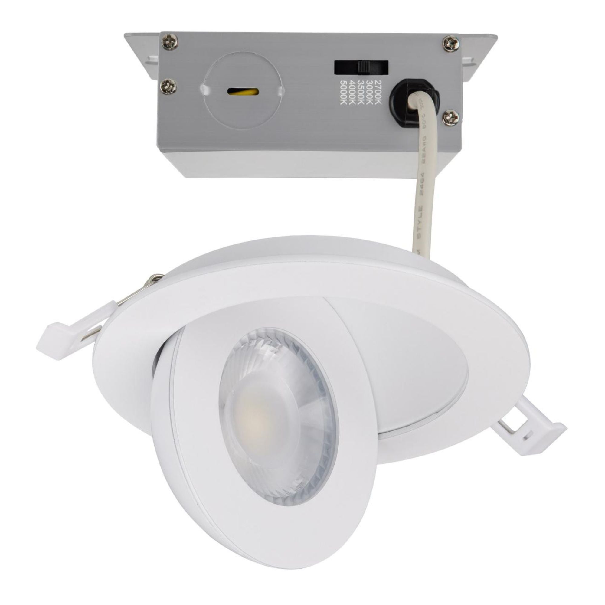 4" Round Gimbal Downlight with Remote Driver, 750 Lumens, 5-CCT