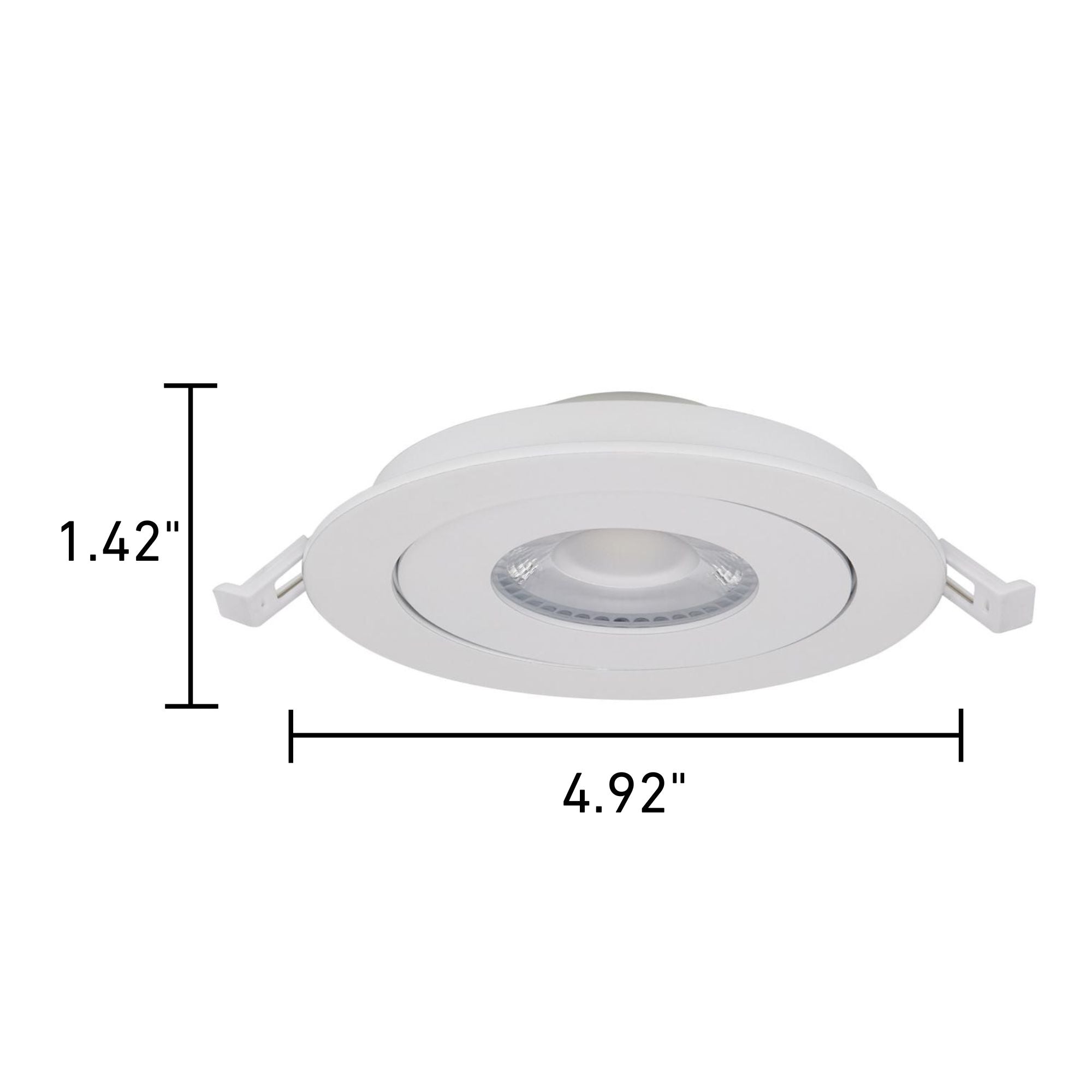 4" Round Gimbal Downlight with Remote Driver, 750 Lumens, 5-CCT