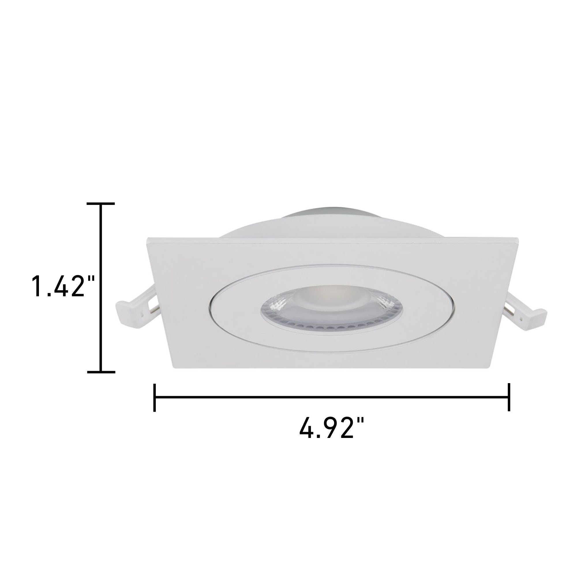 4" Square Gimbal Downlight with Remote Driver, 750 Lumens, 5-CCT