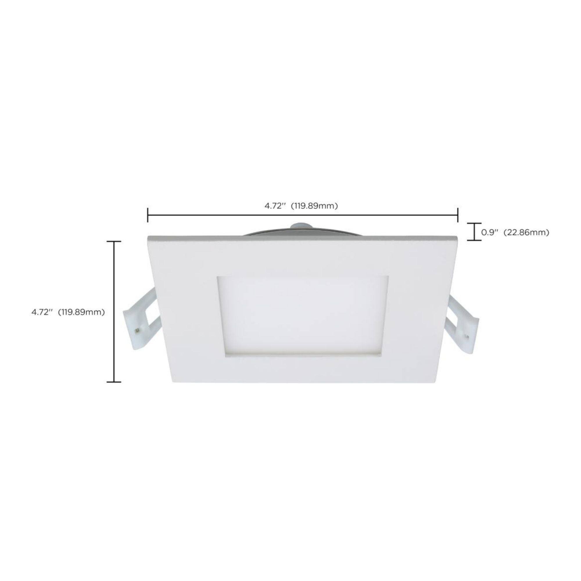 Edge-Lit 4" Square Canless LED Recessed Light, 10W, 600 Lm, 5-CCT