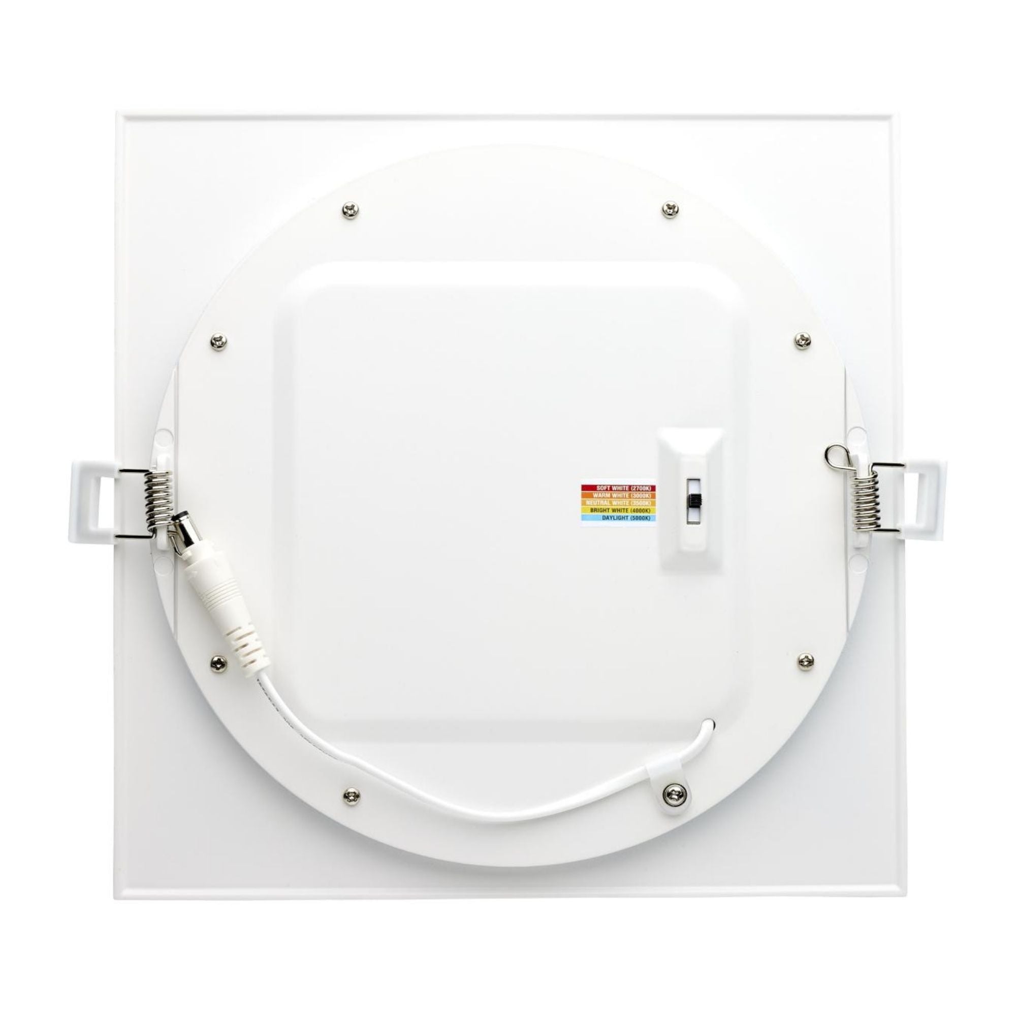 Edge-Lit 8" Square Canless LED Recessed Light, 24W, 1650 Lm, 5-CCT