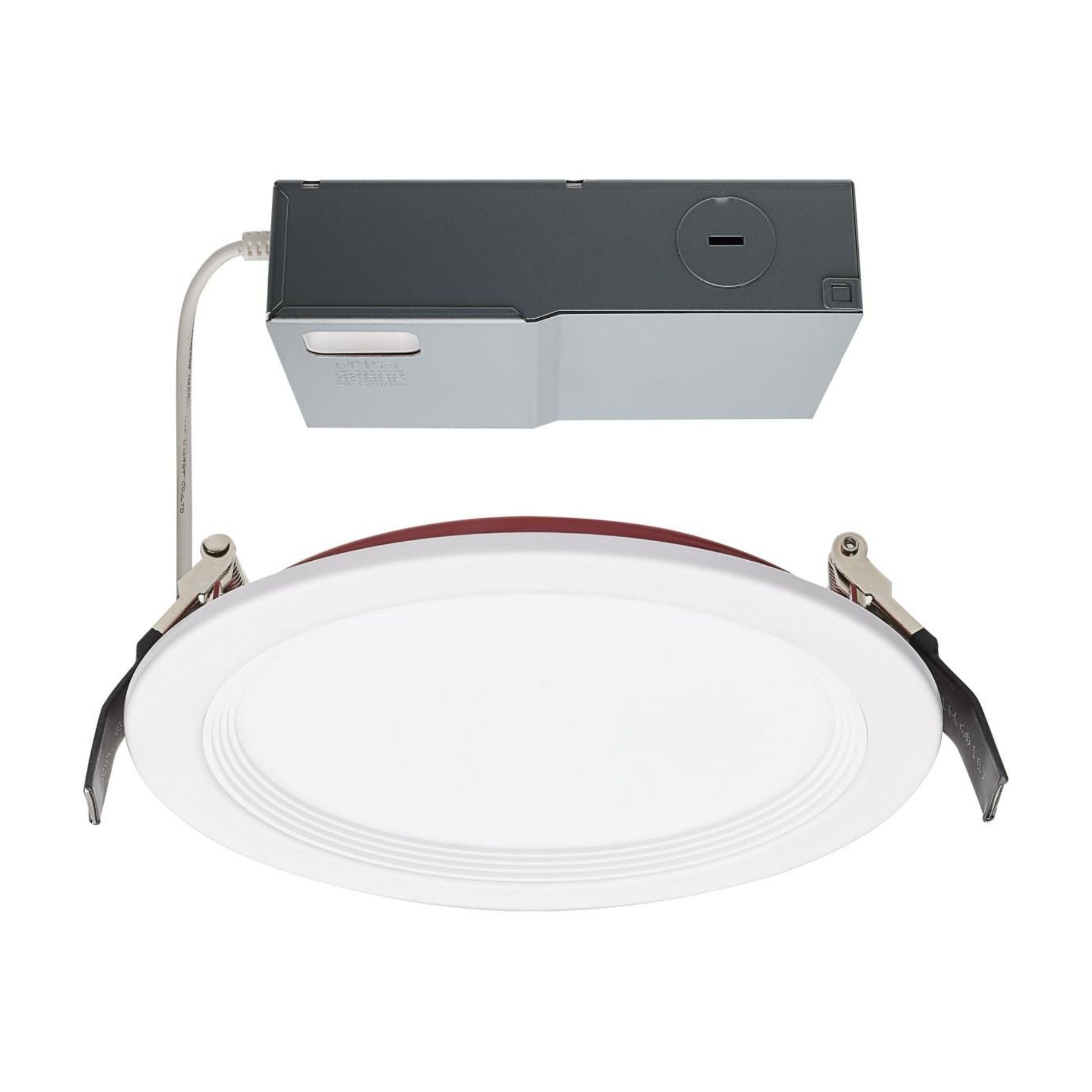 Fire Rated 6" Canless LED Recessed Light, 1050 Lm, 5-CCT, Baffle Trim