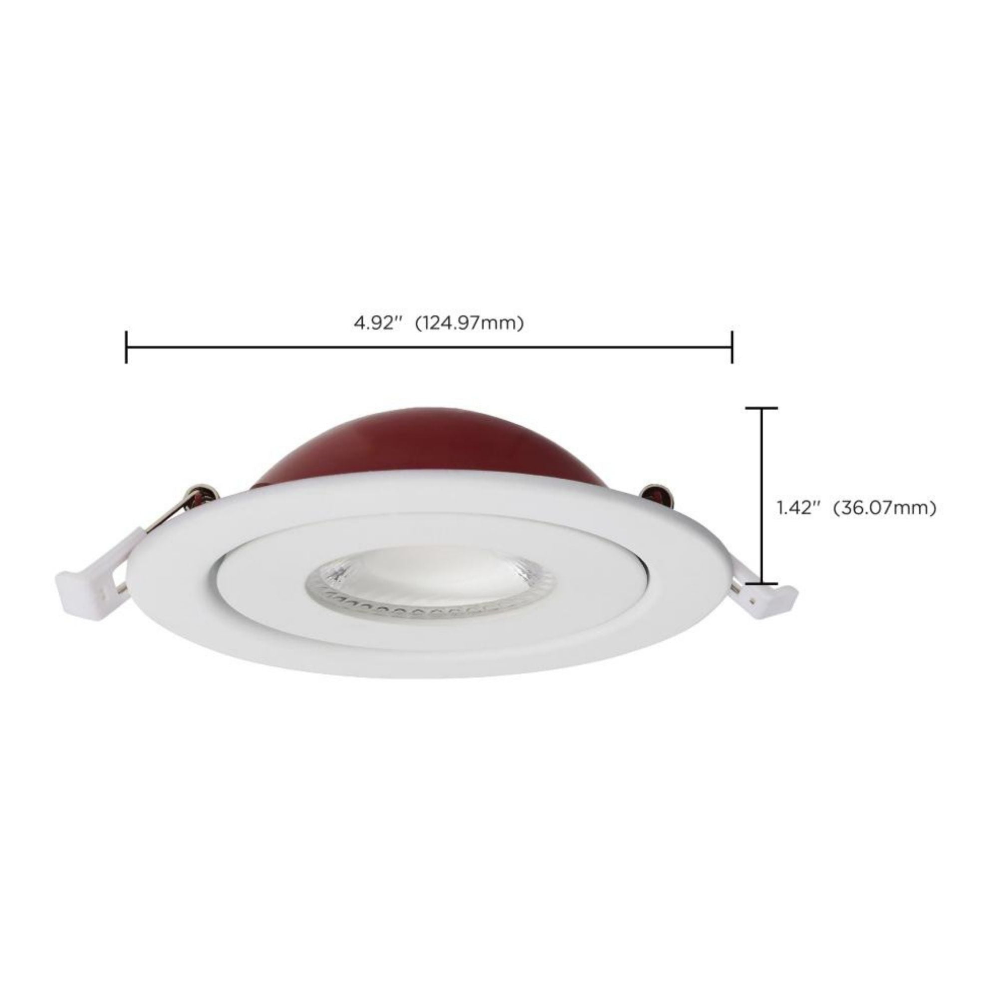 Fire Rated 4" Canless LED Recessed Light, 650 Lm, 5-CCT, Adjustable Trim
