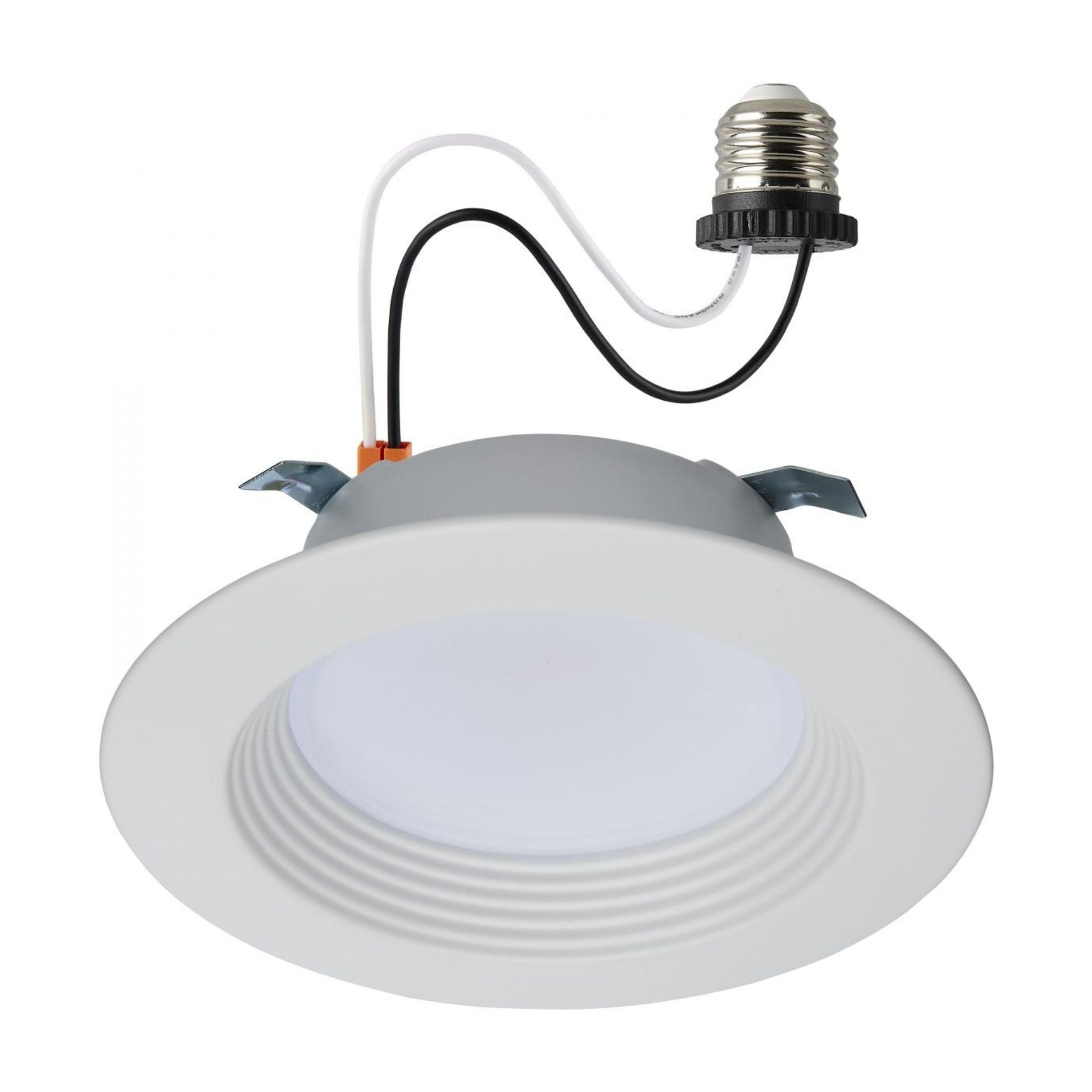 4" Retrofit LED Can Light, 7W, 600 Lm, 5-CCT, White Baffle Trim