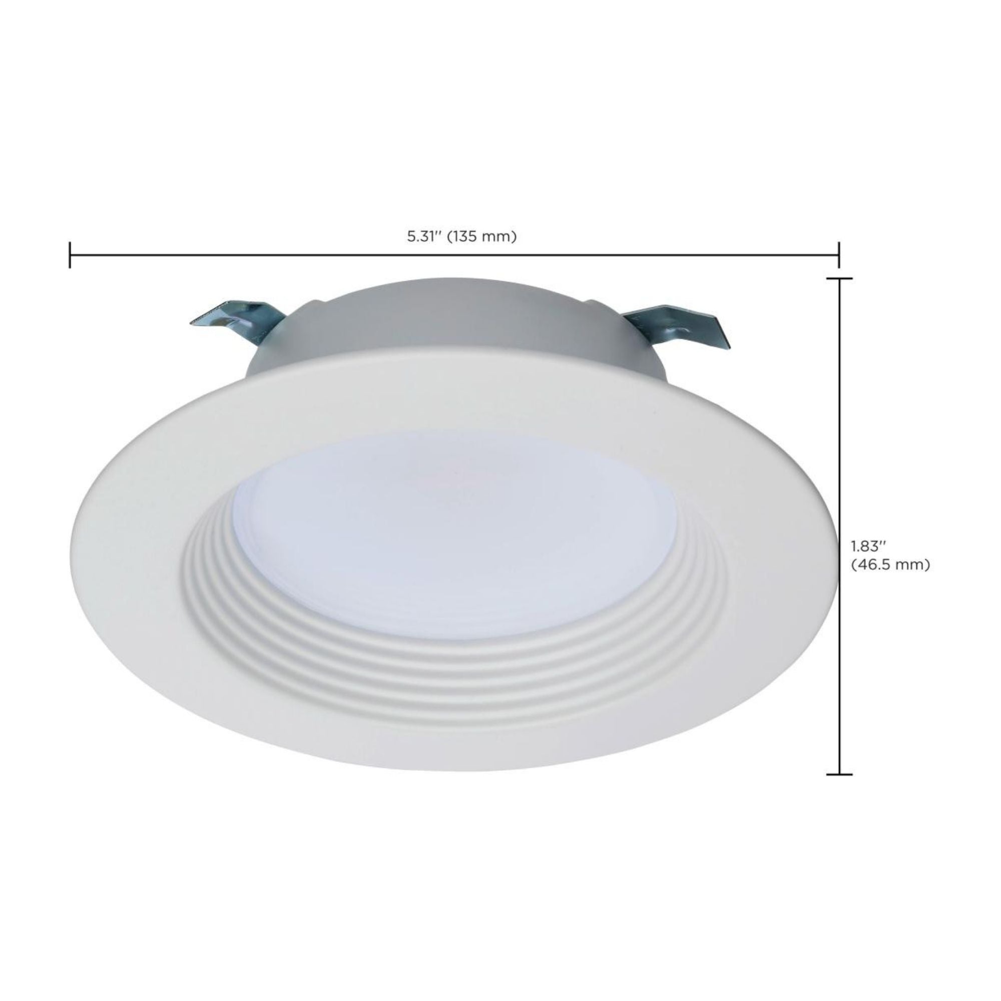 4" Retrofit LED Can Light, 7W, 600 Lm, 5-CCT, White Baffle Trim