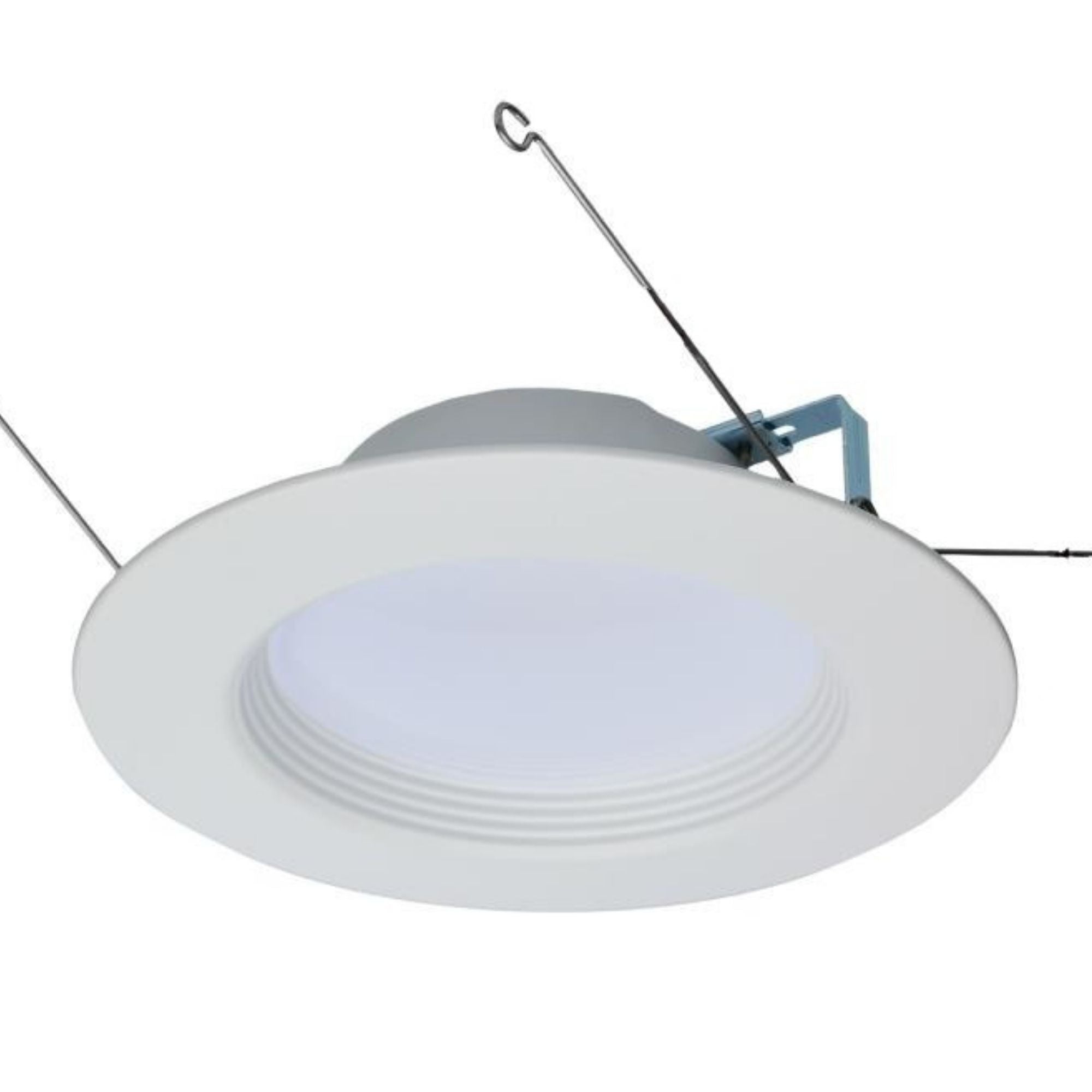 5/6" Retrofit LED Can Light, 9W, 800 Lm, 5-CCT, White Baffle Trim
