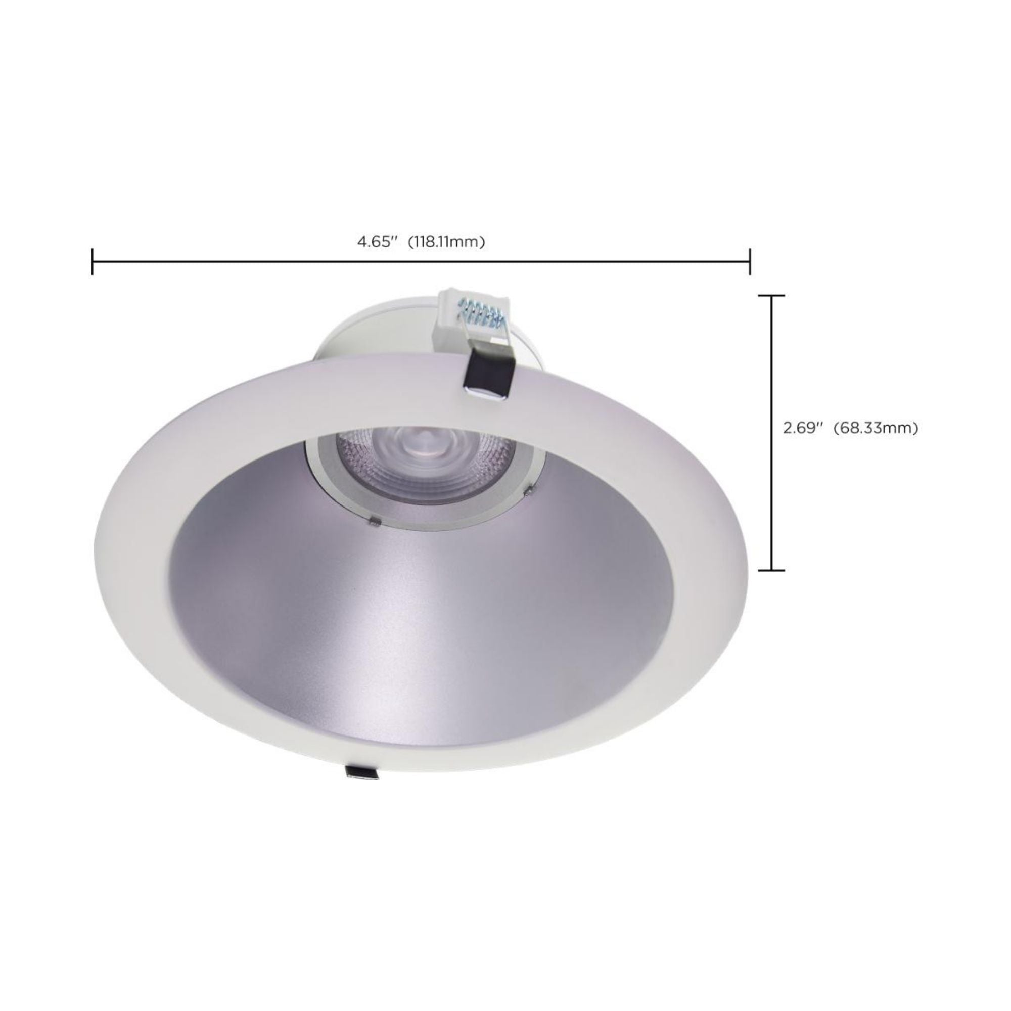 4" Commercial LED Downlight, 1020 Lm Adjustable, 5-CCT, Silver, 120-277V