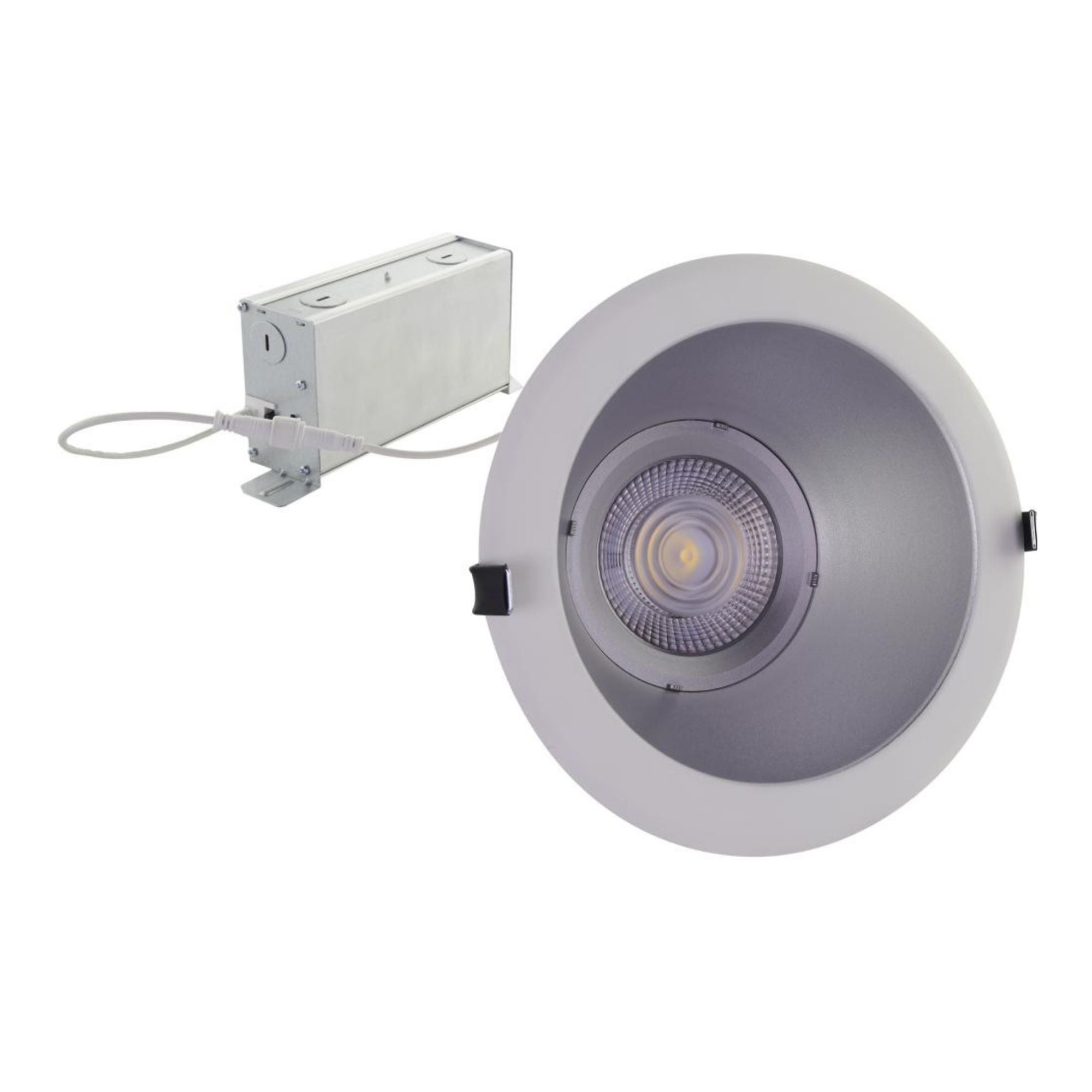 6" Commercial LED Downlight, 1750 Lm Adjustable, 5-CCT, Silver, 120-277V
