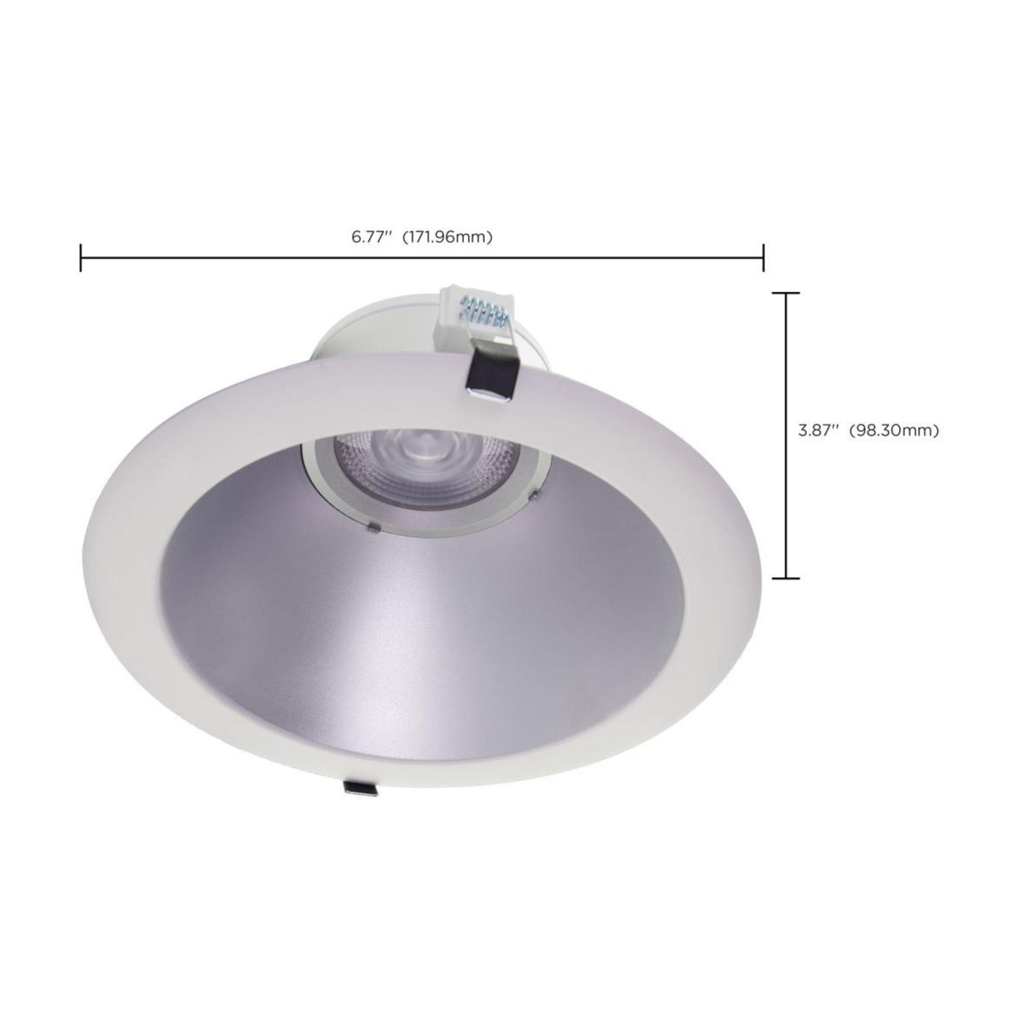 6" Commercial LED Downlight, 1750 Lm Adjustable, 5-CCT, Silver, 120-277V